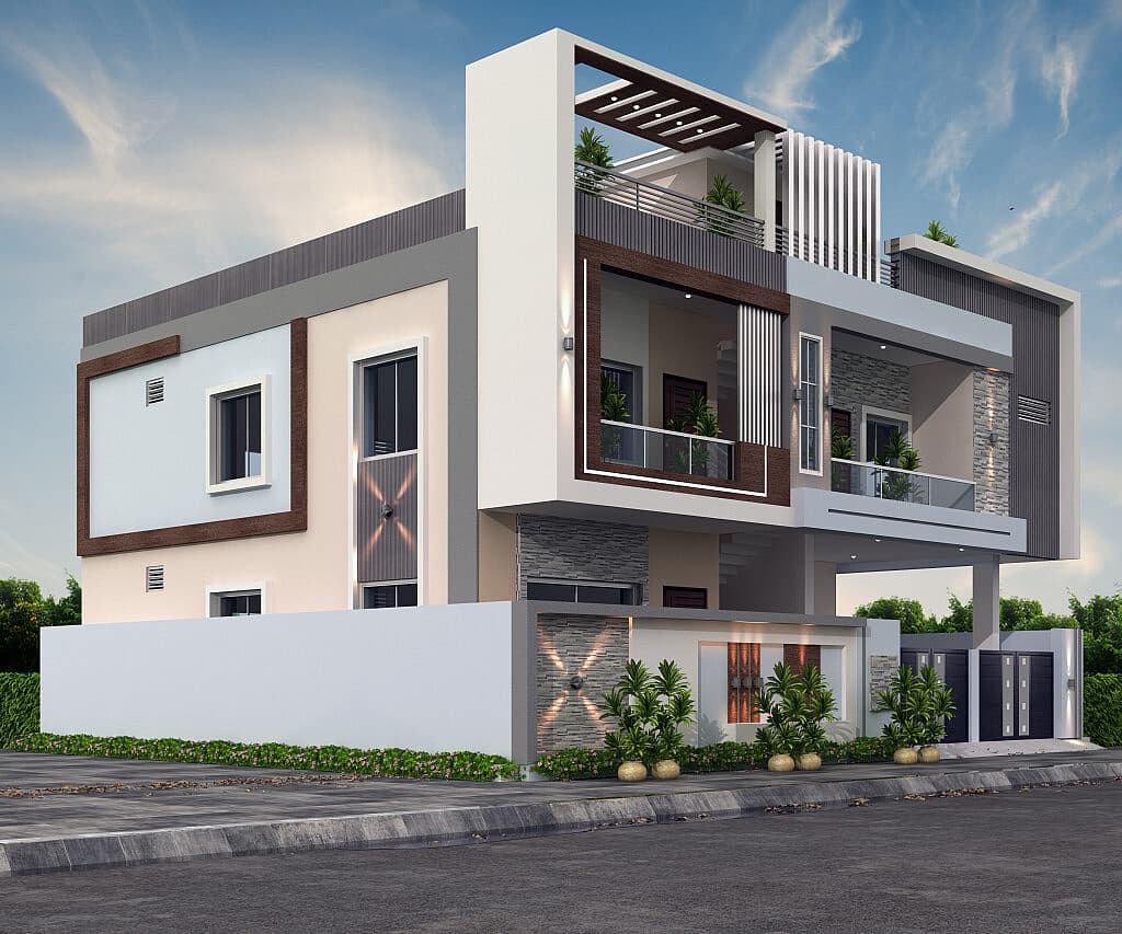50X44 House Plan- 2200 sq ft Residential Cum Commercial House Design at Dhanbad thumbnail 2 — Project ID 6795