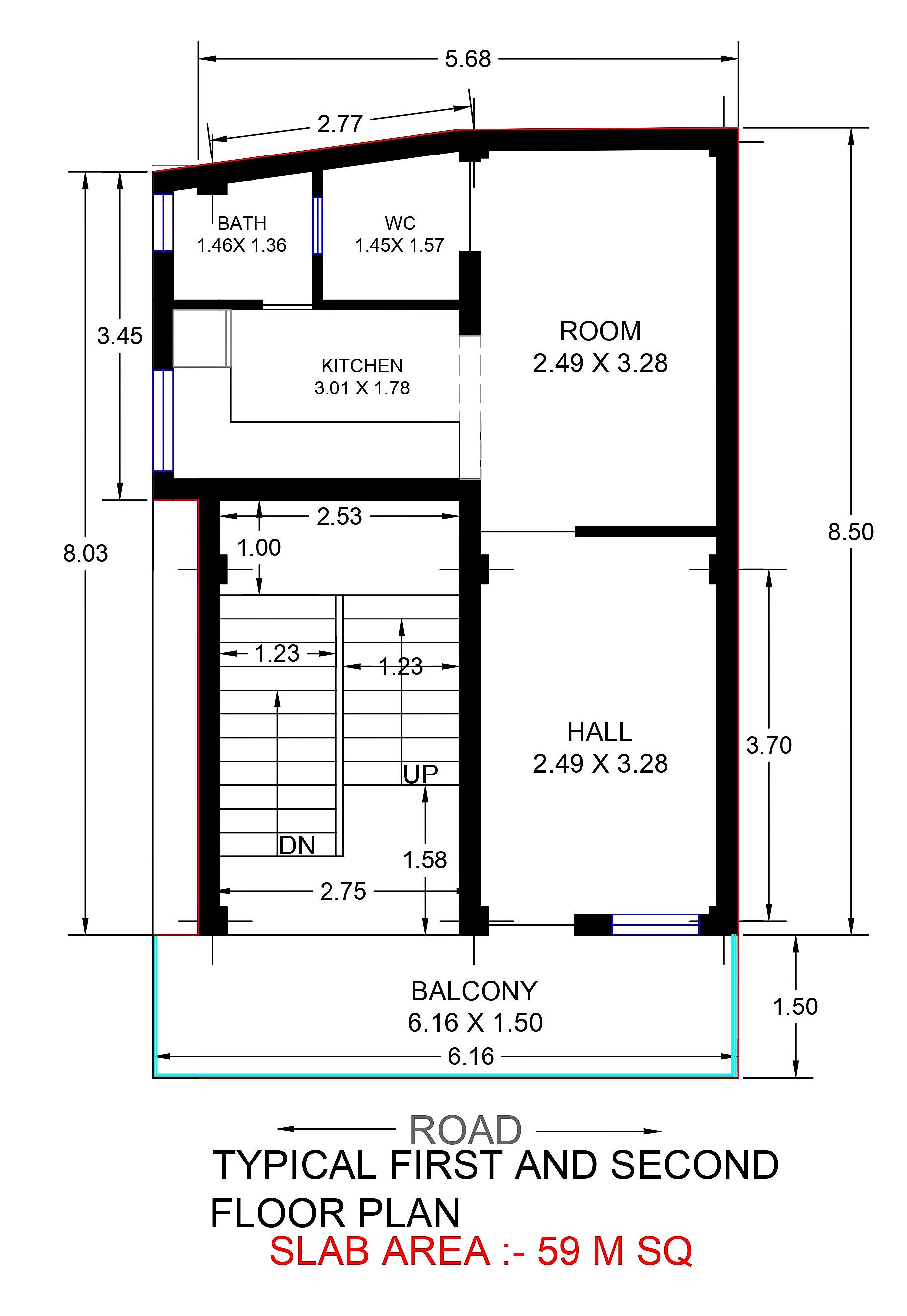 20X30 House With Shop Plan- 600 sq ft Residential Cum Commercial House Design at Shillong thumbnail 3 — Project ID 6806