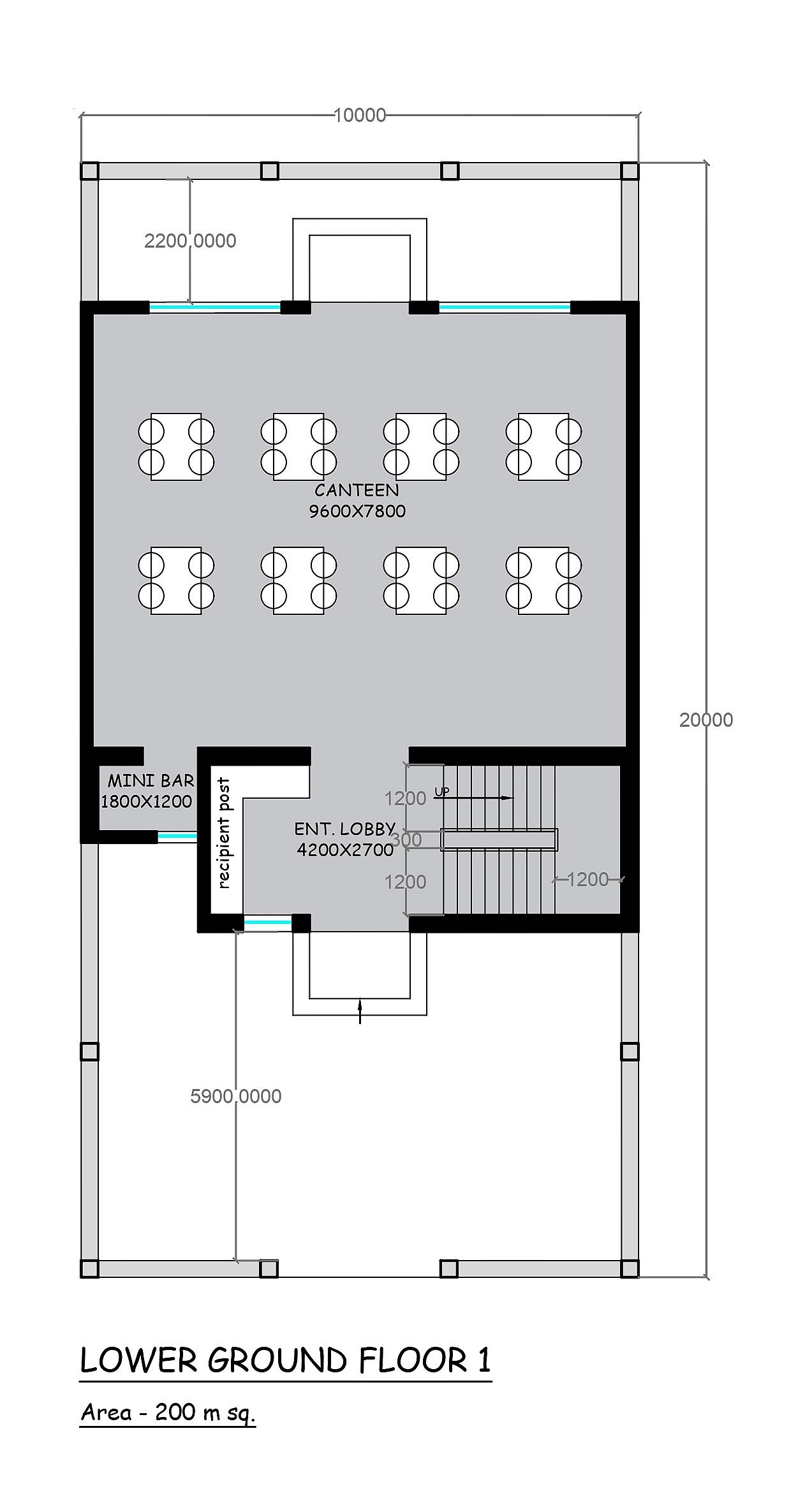 30X60 Hostel Plan- 1800 sq ft Commercial House Design at Adilabad thumbnail 1 — Project ID 6811