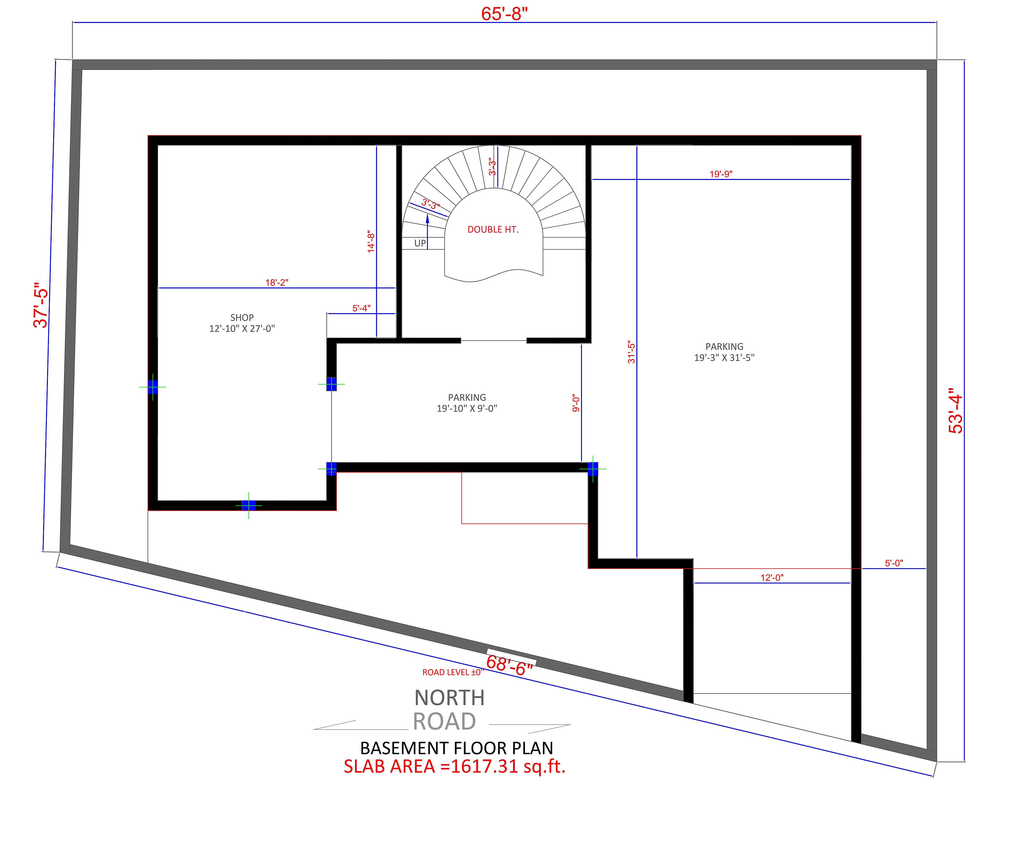 65X50 House With Shop Plan- 3250 sq ft Residential Cum Commercial House Design at Junagadh [GJ]