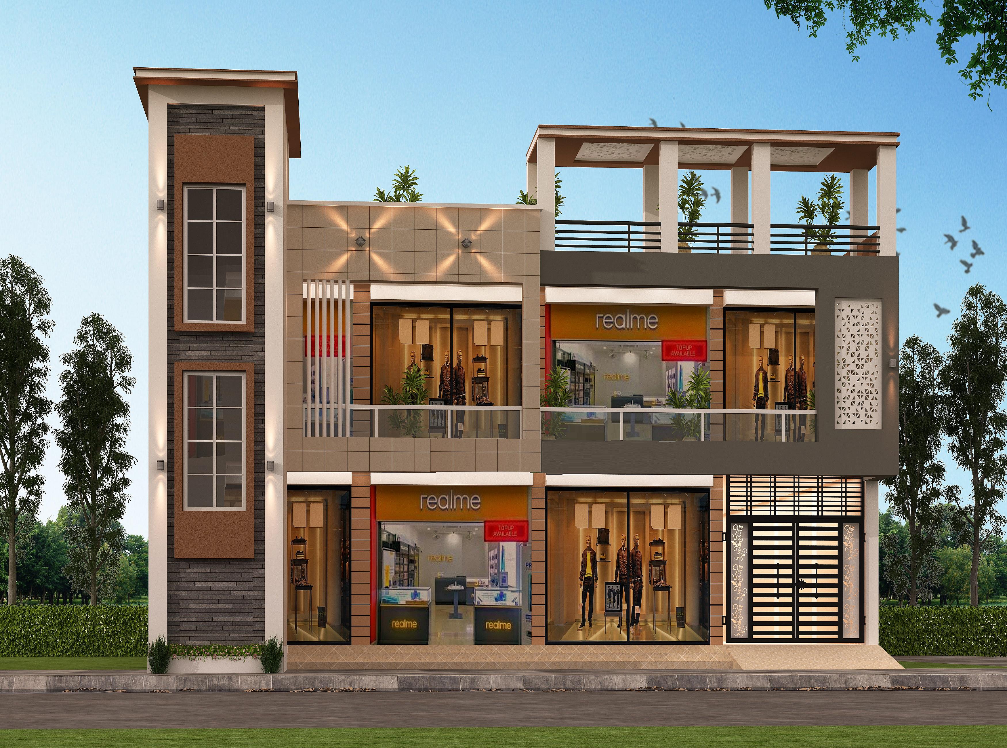 42X70 Shopping Complex With Rental Apartment Plan- 2940 sq ft Residential Cum Commercial House Design at Kendrapara [OR]
