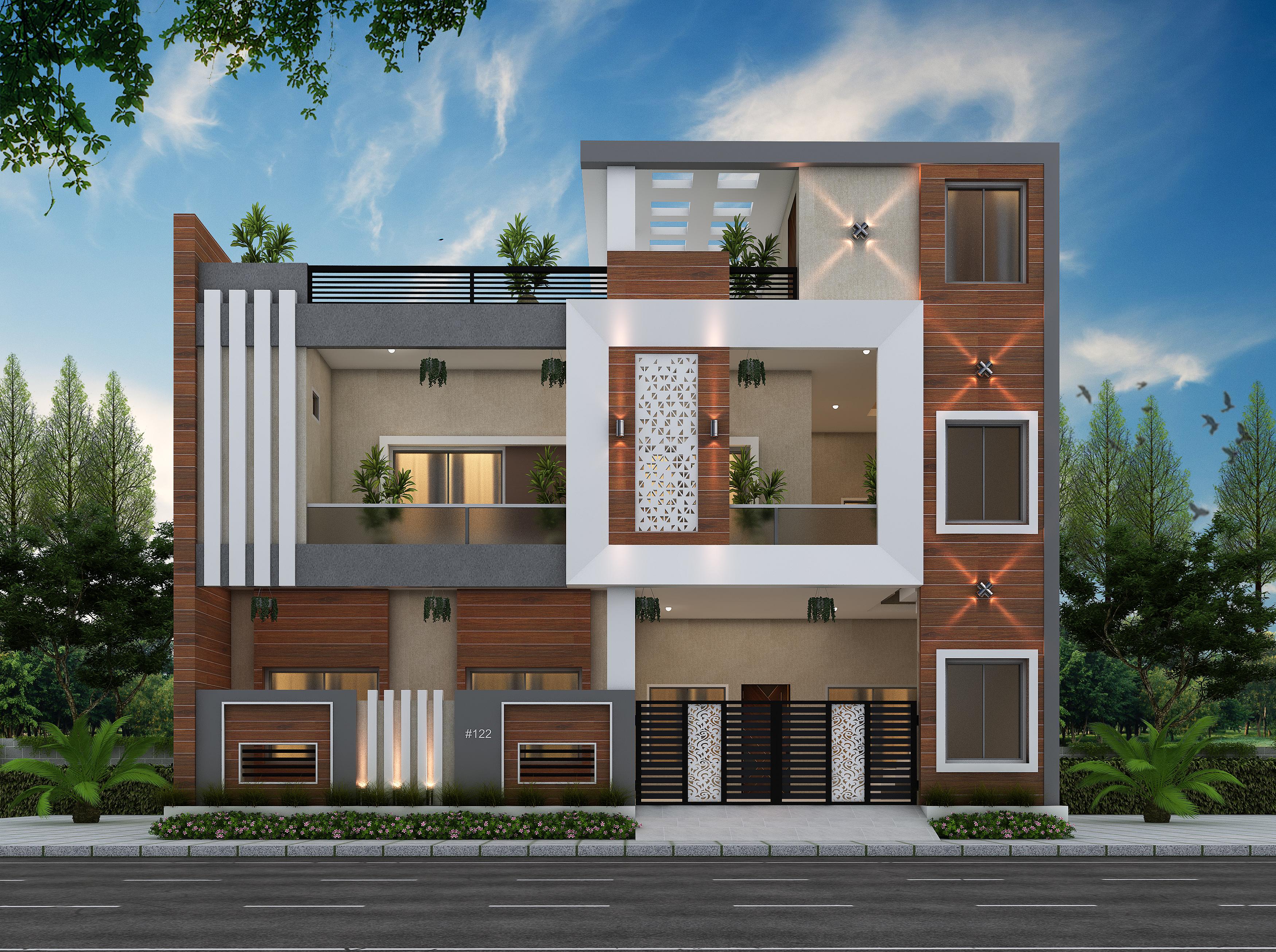 42X50 House Plan- 2100 sq ft Residential Cum Commercial House Design at Gonda [UP]