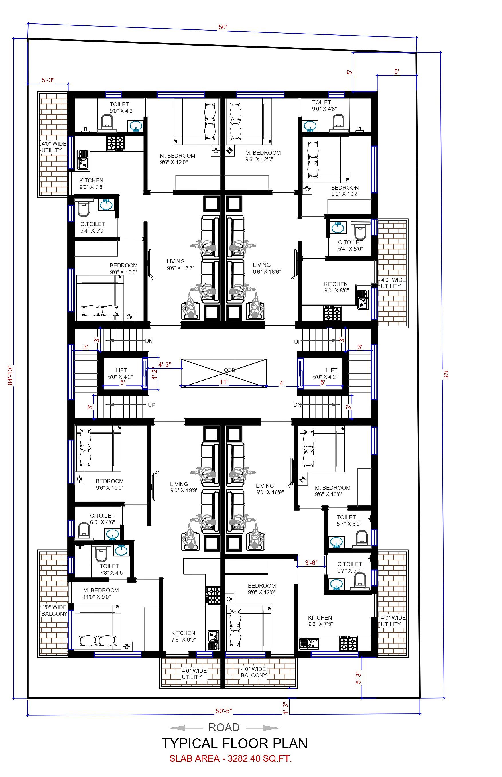 50X84 Apartment Plan- 4200 sq ft Residential Cum Commercial House Design at NAGERCOIL thumbnail 2 — Project ID 6836