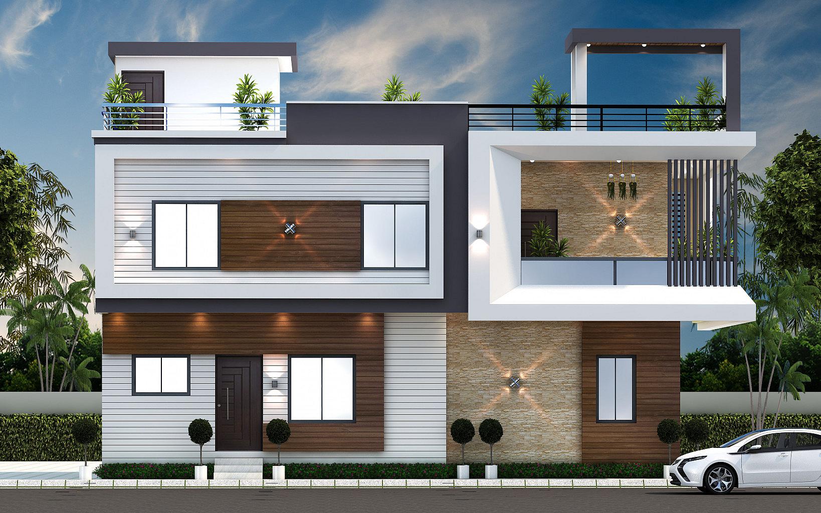 24X42 House Plan- 1008 sq ft Residential House Design at North 24 Parganas [WB]