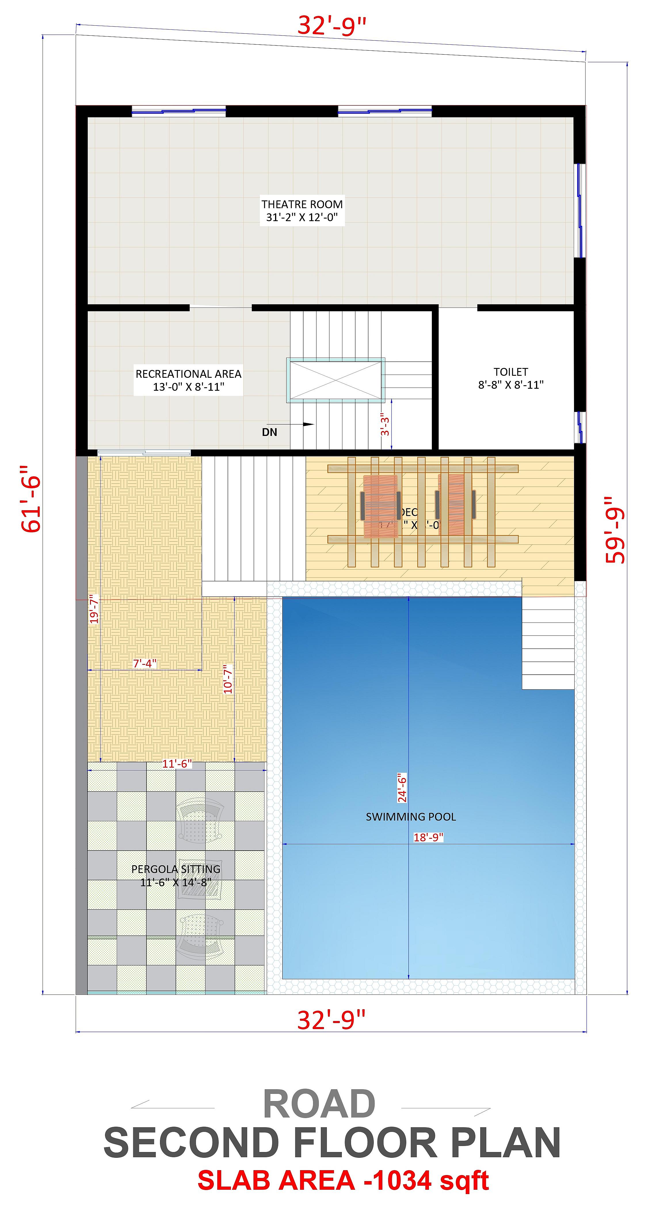 33X60 House Plan- 1980 sq ft Residential House Design at Tirupati(Urban) thumbnail 4 — Project ID 6860