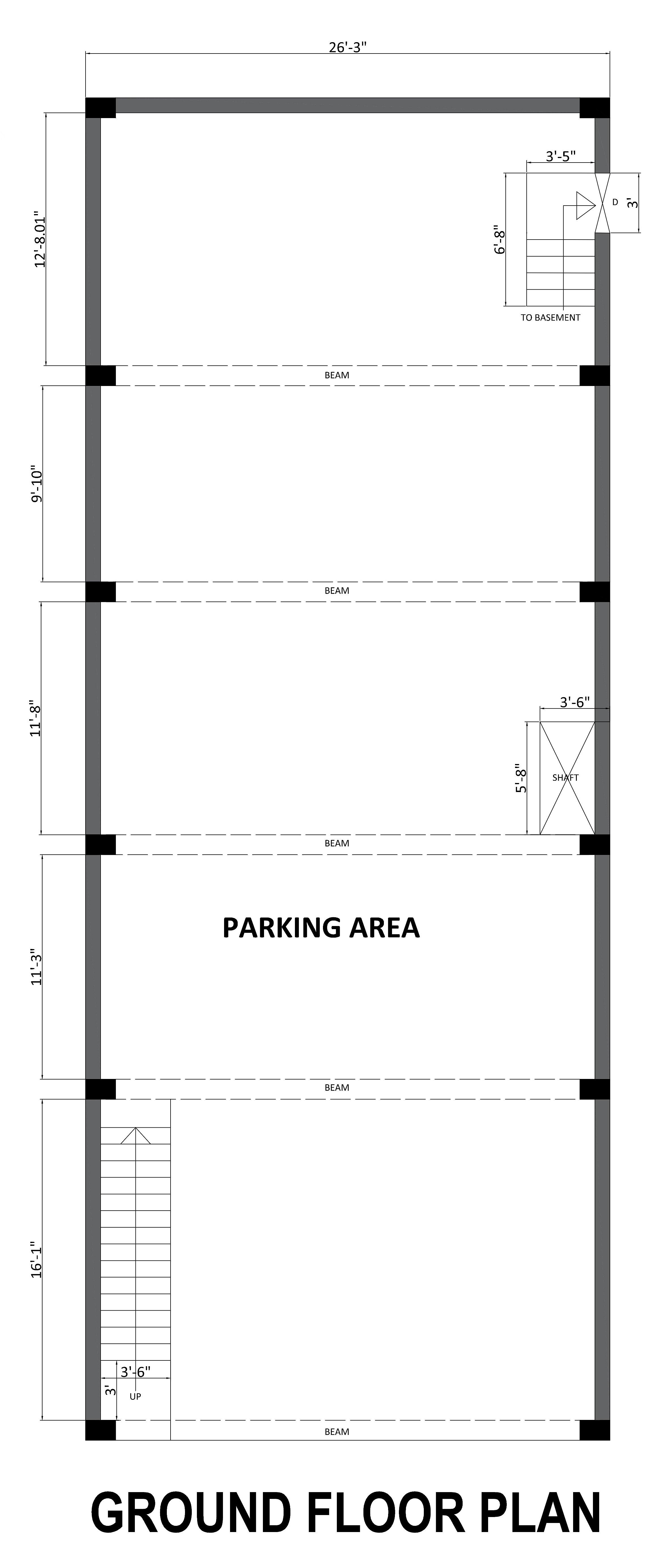 27X66 Hospital plan- 1782 sq ft Residential Cum Commercial House Design at Budaun thumbnail 2 — Project ID 6933