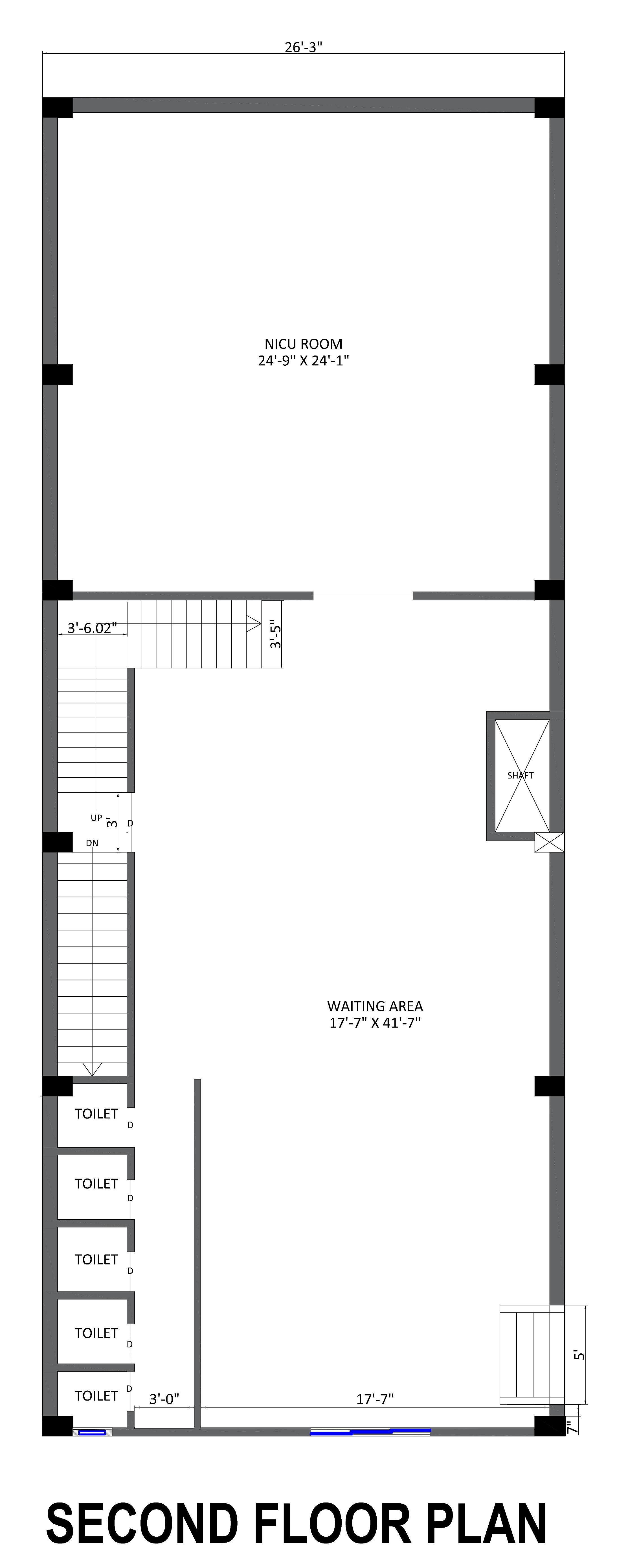 27X66 Hospital plan- 1782 sq ft Residential Cum Commercial House Design at Budaun thumbnail 4 — Project ID 6933