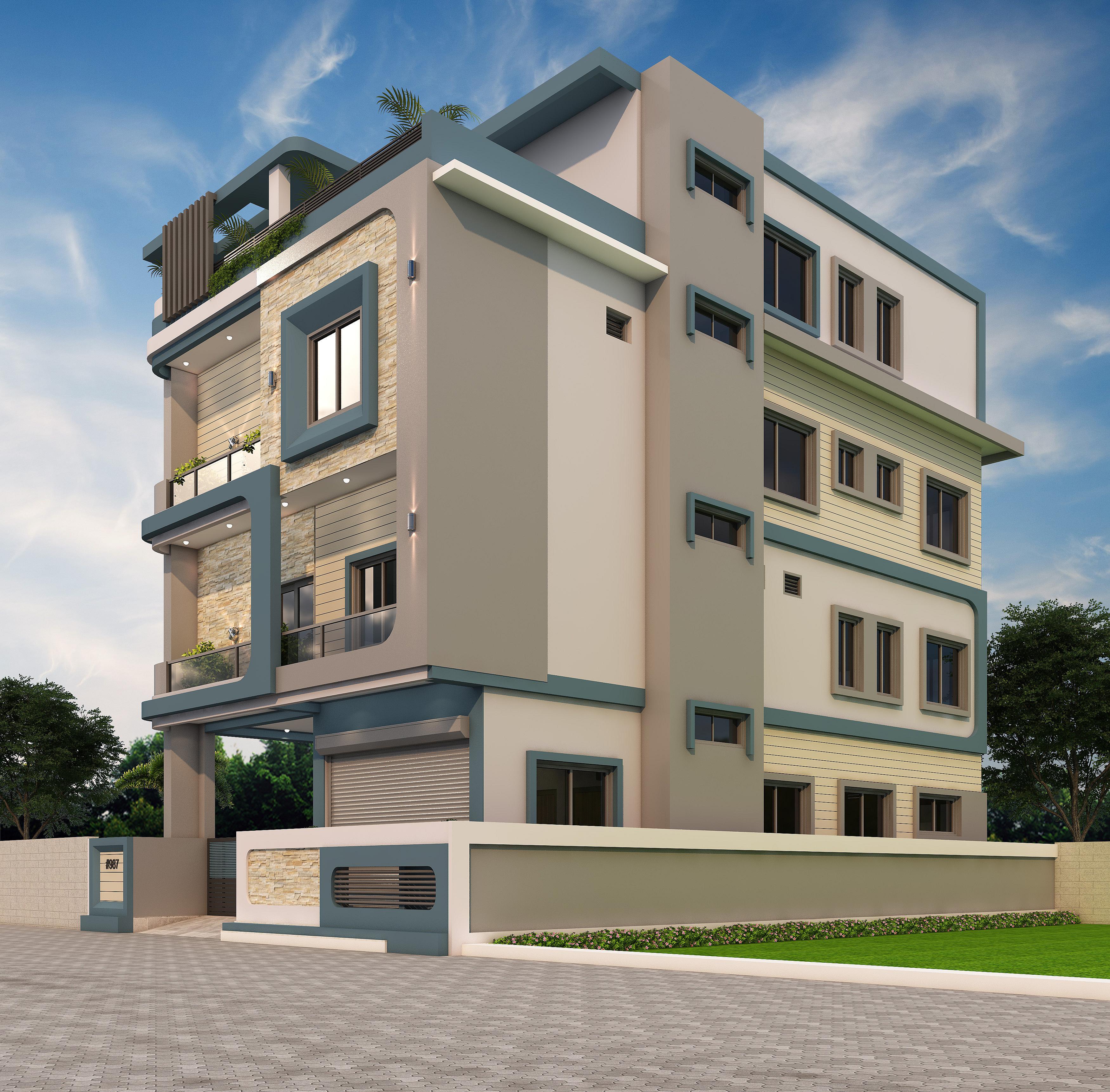 38X60 House With Shop plan- 2280 sqft Residential Cum Commercial house design At Siliguri [WB]