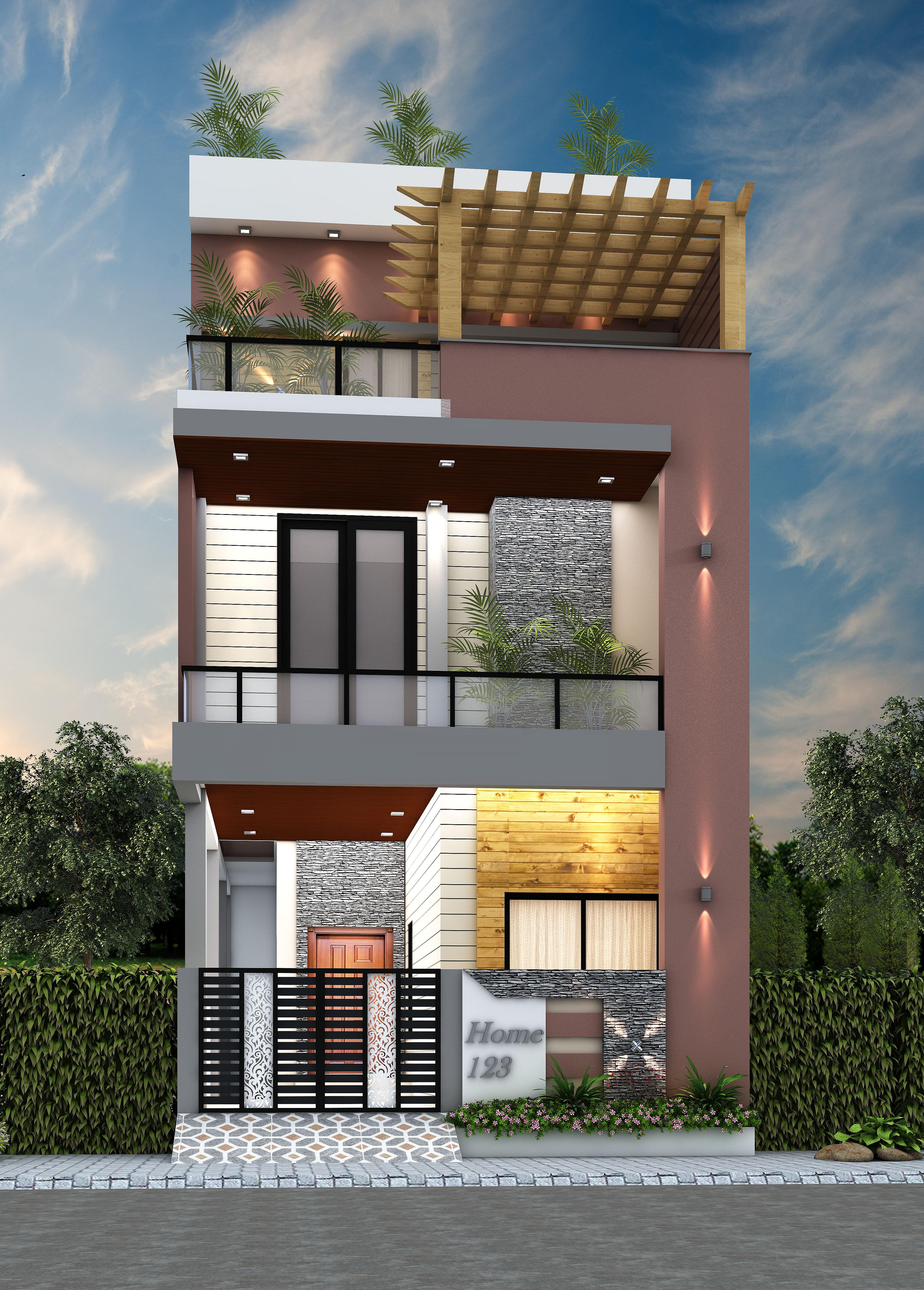 20X50 House Plan- 1000 sq ft Residential House Design at Durg [CT]