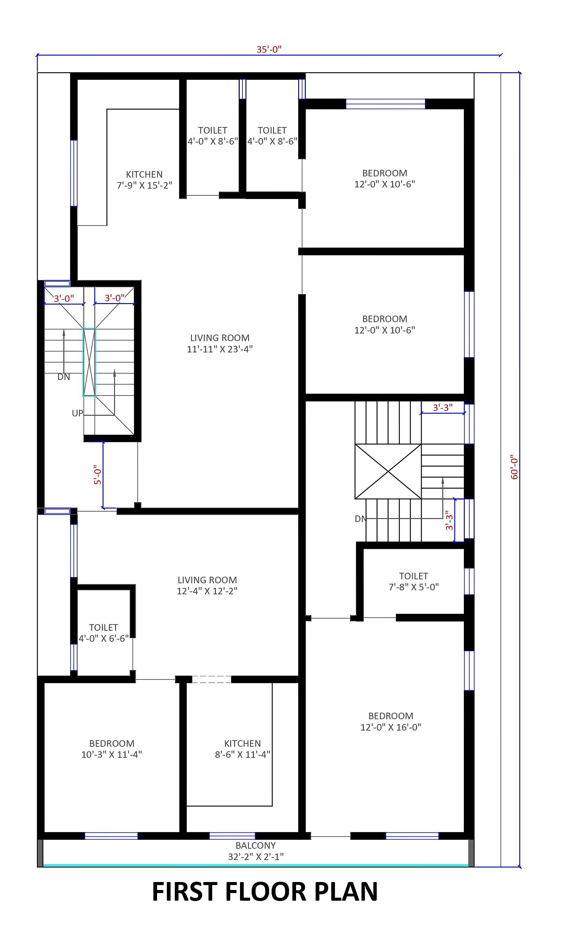 35X60 Residential House with Rental House Plan- 2100 sq ft Residential Cum Commercial House Design at Coimbatore — photo 2 — Project ID 6994