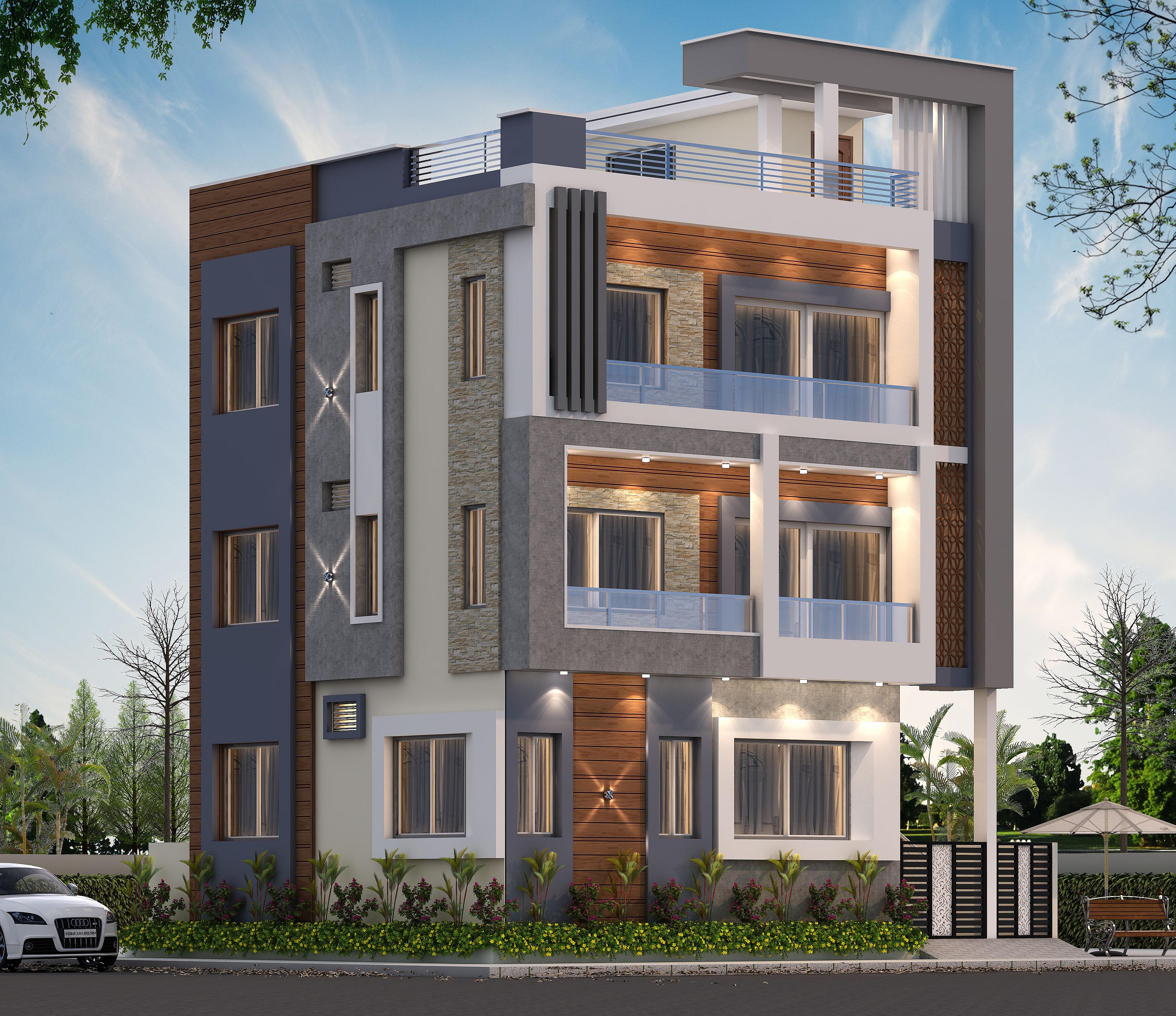30X50 House Plan- 1500 sq ft Residential House Design at Vadodara thumbnail 2 — Project ID 6998