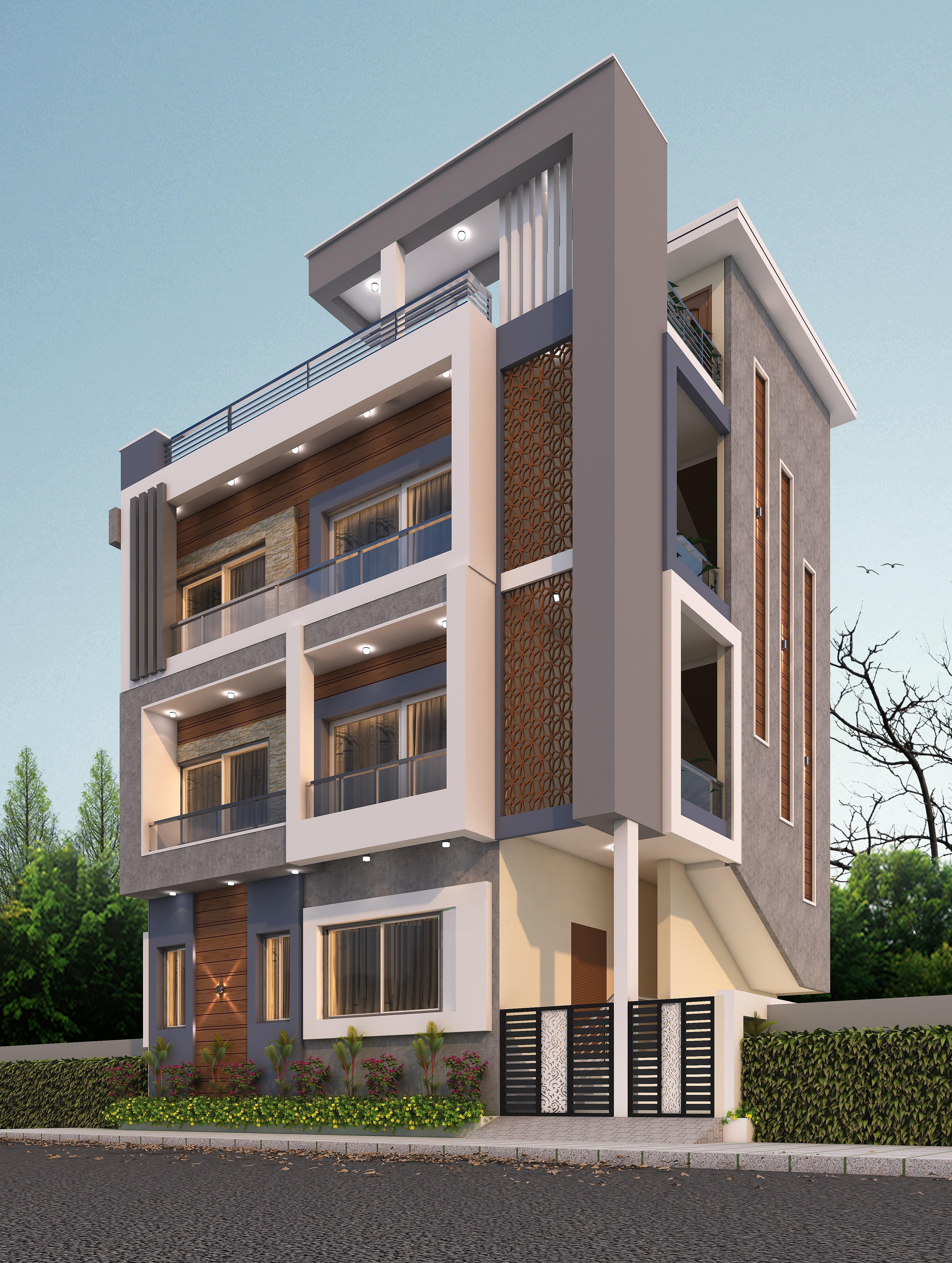 30X50 House Plan- 1500 sq ft Residential House Design at Vadodara thumbnail 1 — Project ID 6998