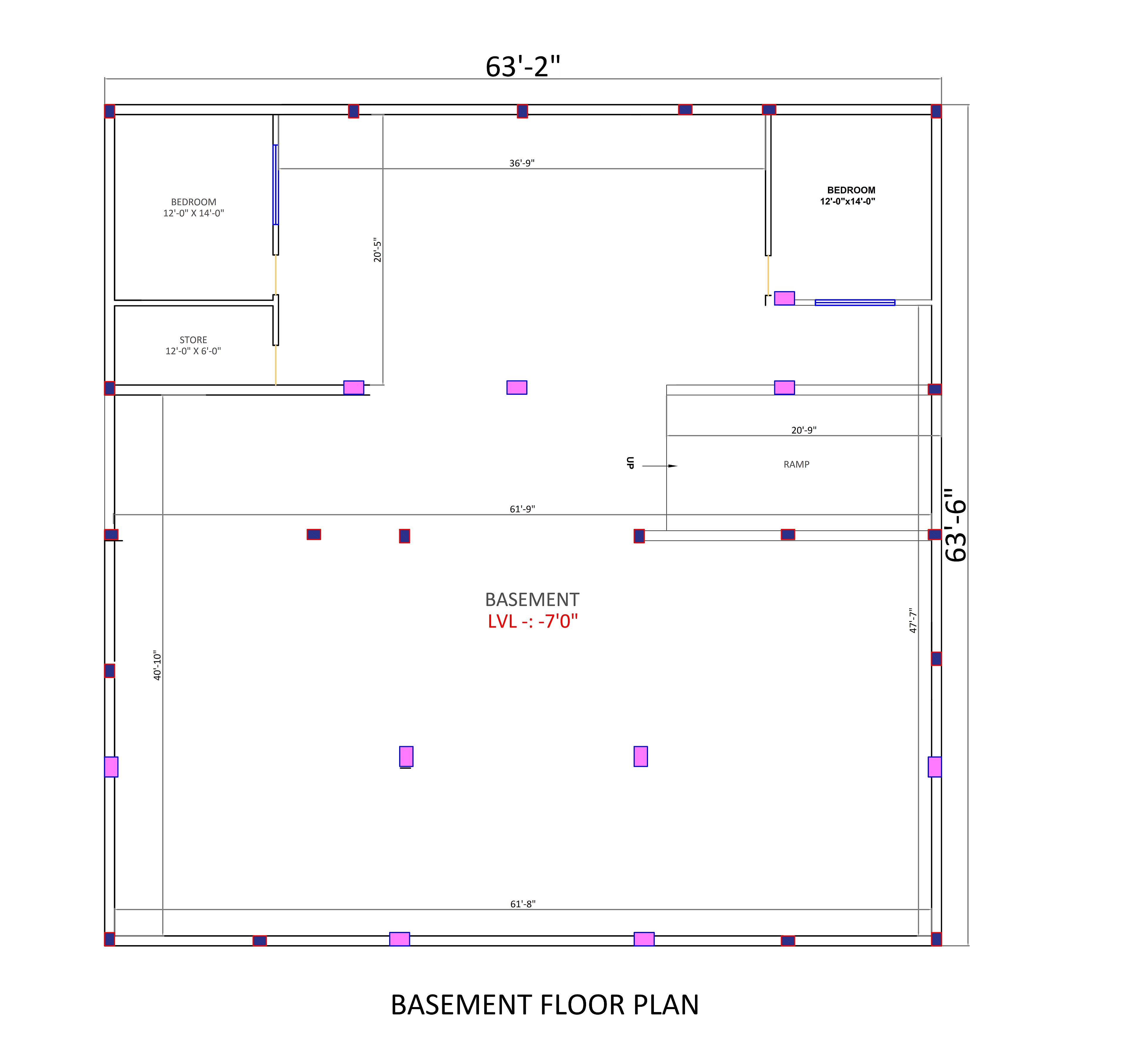 63X65 Apartment Plan- 4095 sq ft Residential Cum Commercial House Design at Mahrajganj thumbnail 4 — Project ID 7022