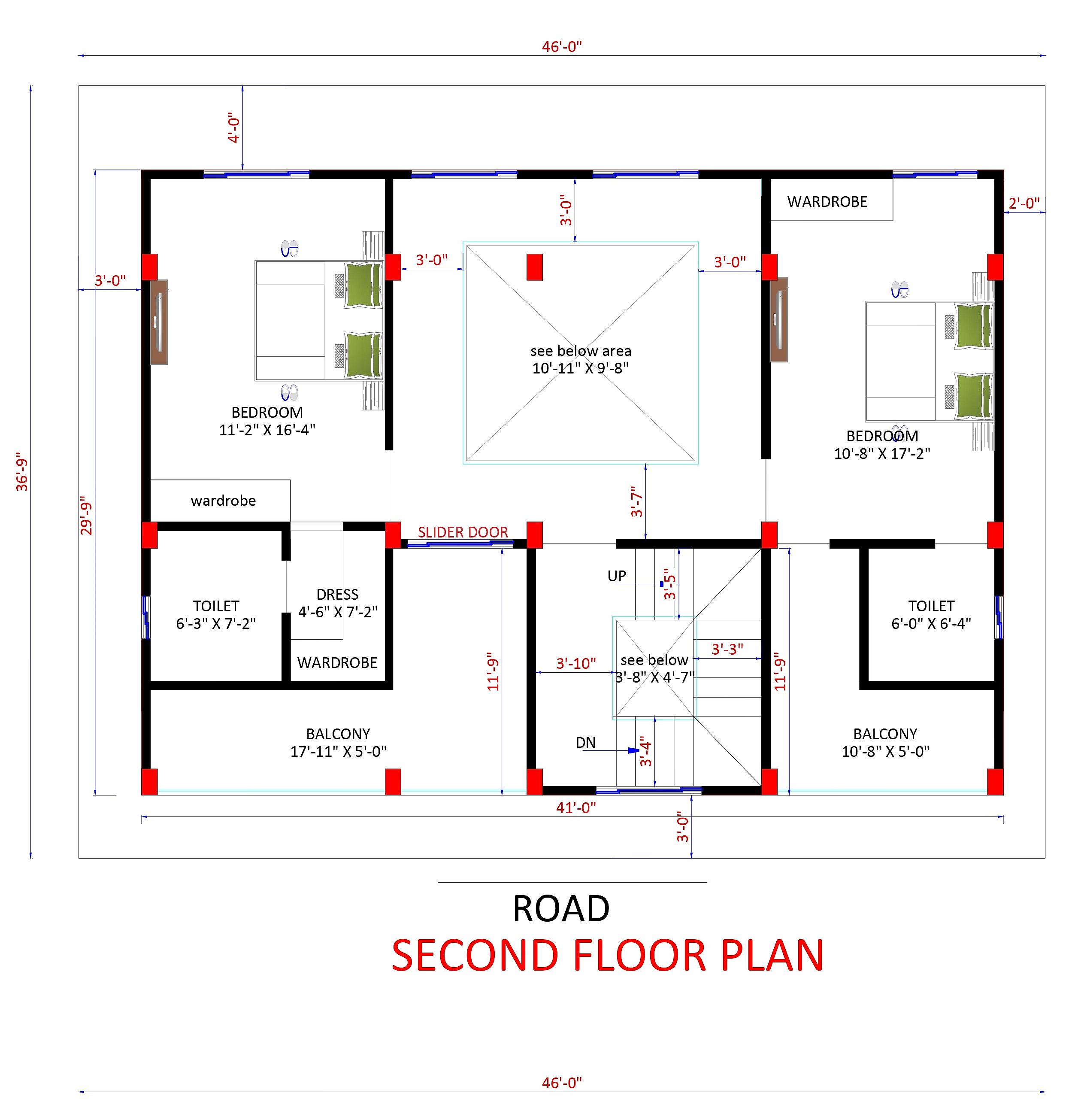 46X36 House Plan- 1656 sq ft Residential House Design at Mandi [HP]