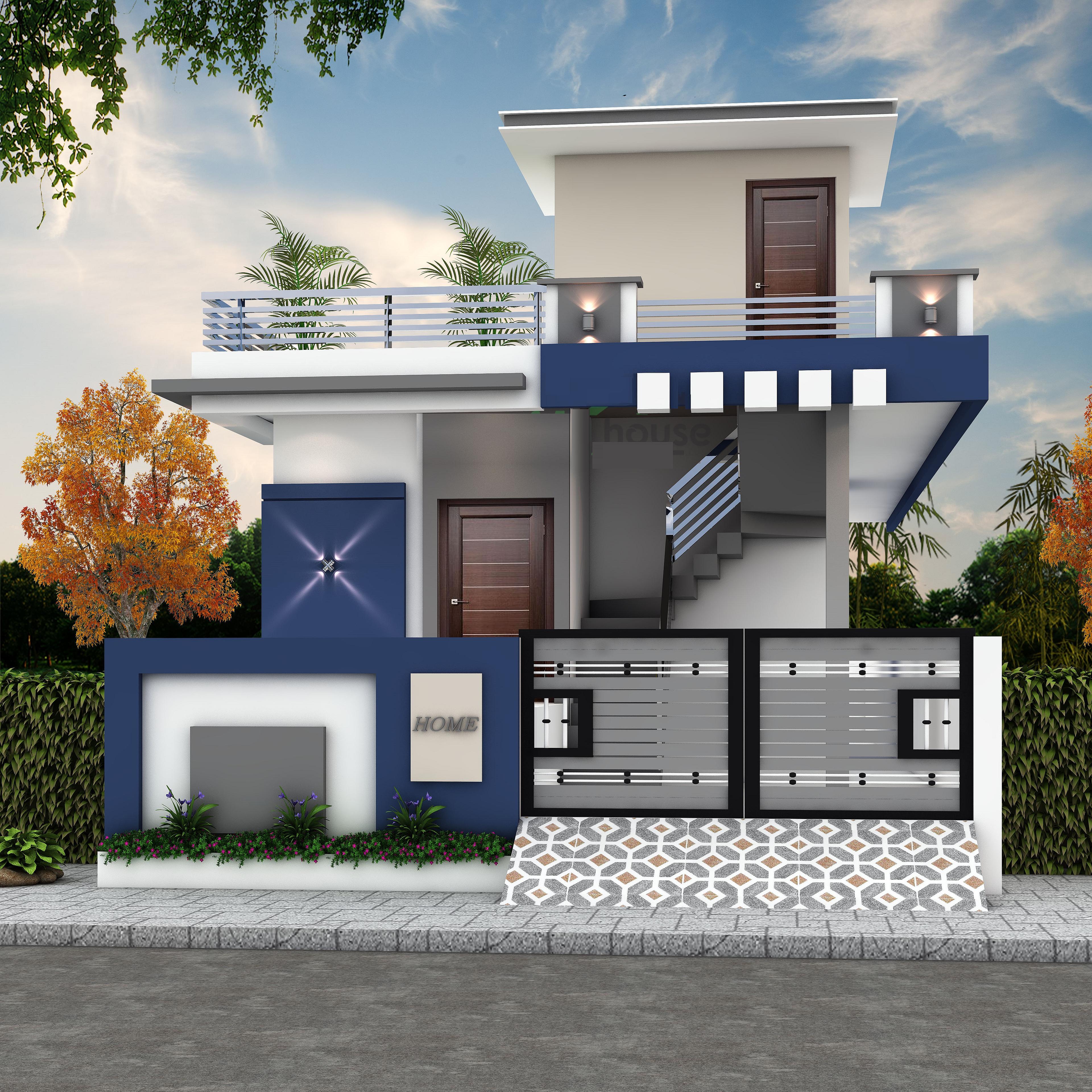 25X80 House Plan- 2000 sq ft Residential House Design at Ponnamaravathy thumbnail 2 — Project ID 7036