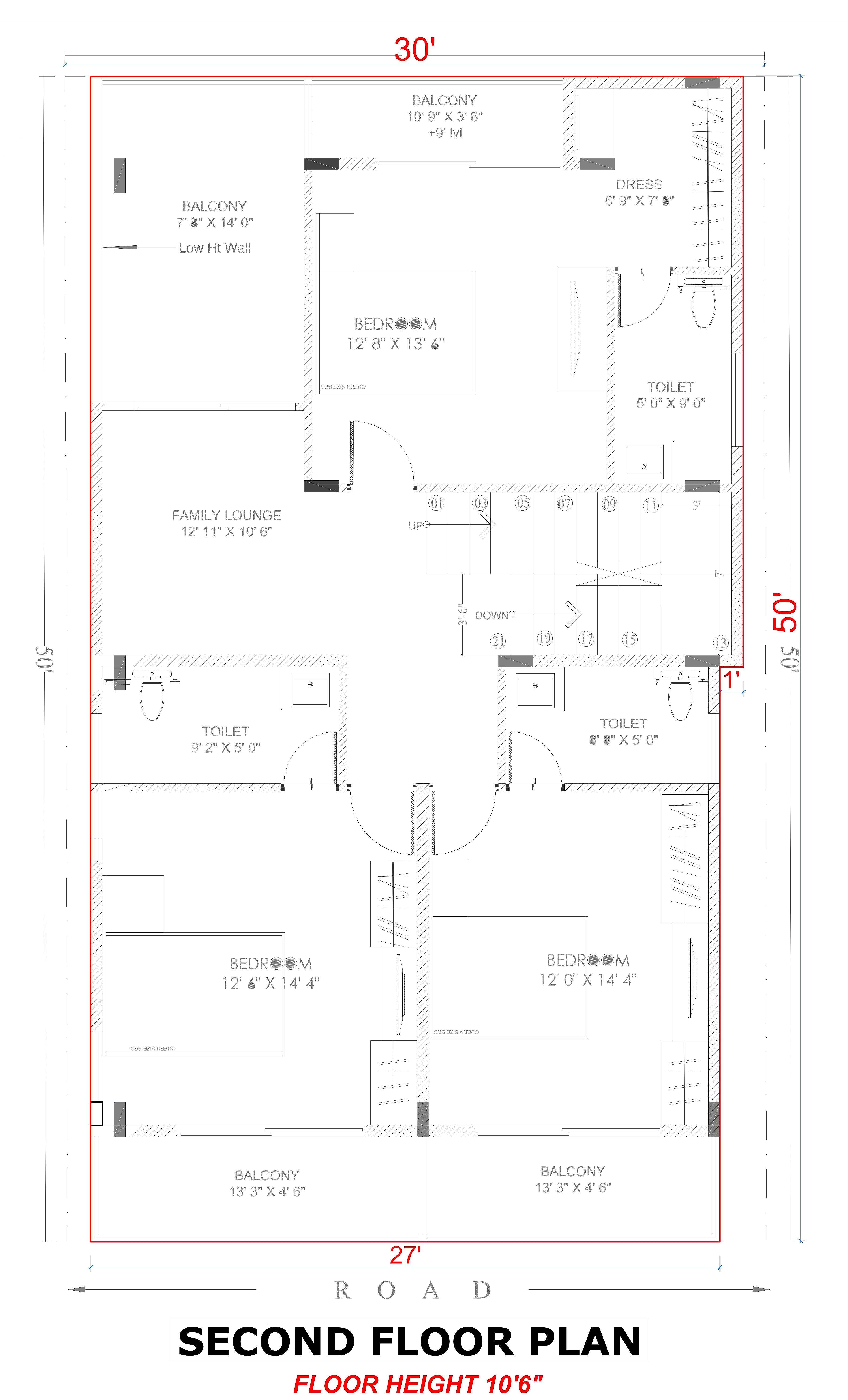 30X50 House Plan- 1500 sq ft Residential House Design at Bangalore thumbnail 3 — Project ID 7040