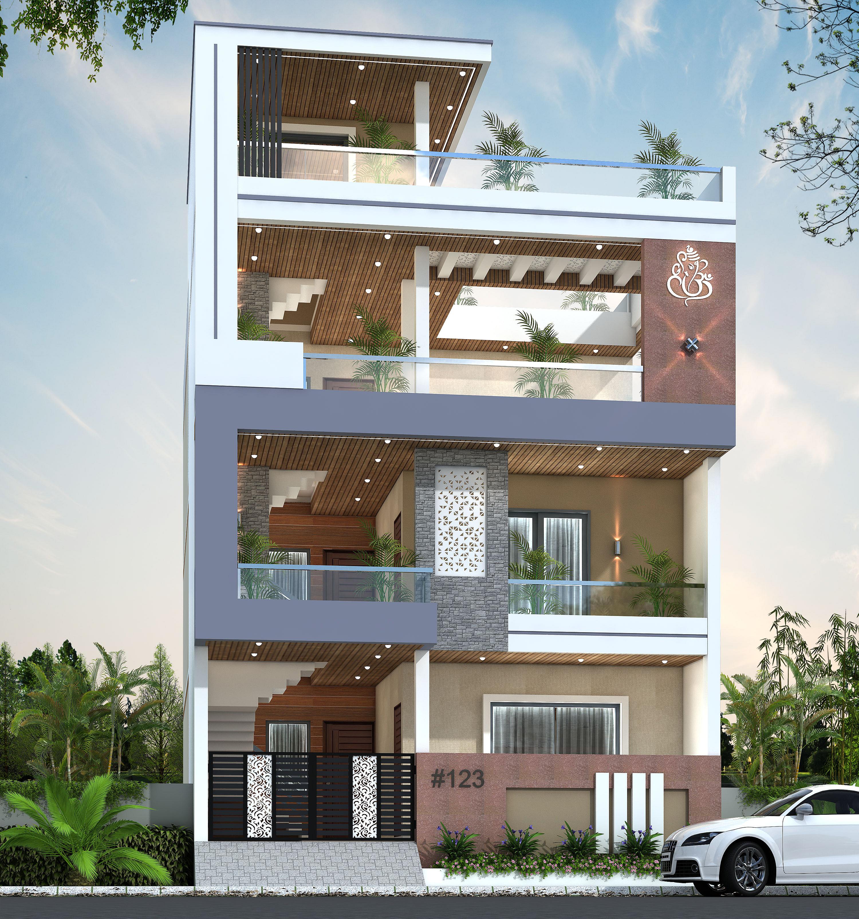 30X50 House Plan- 1500 sq ft Residential Cum Commercial House Design at Lucknow [UP]