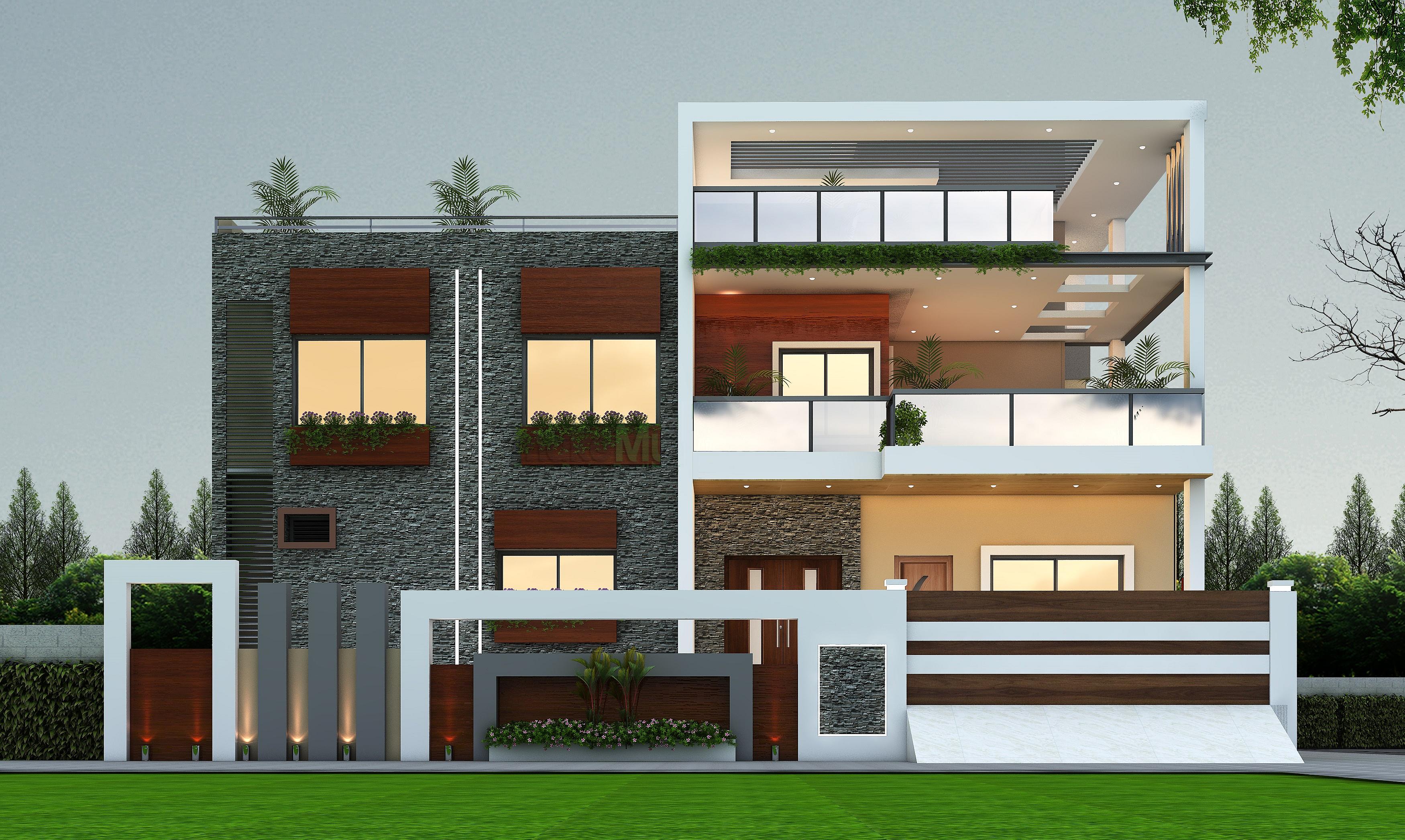 52X60 House plan- 3120 sqft Residential House Design at Jammu thumbnail 2 — Project ID 7059