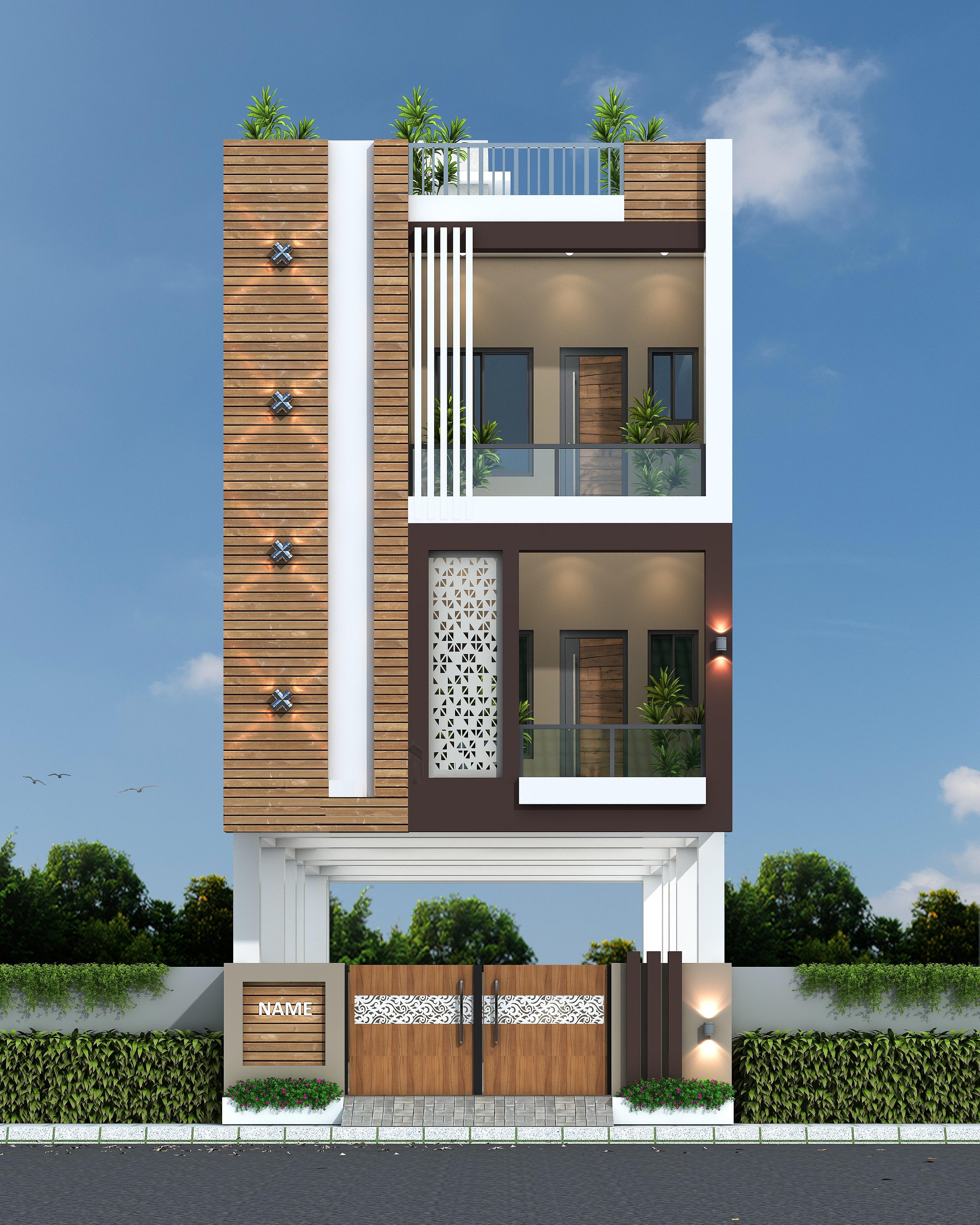 20X75 Apartment Plan- 1500 sq ft Residential Cum Commercial House Design at Patna thumbnail 1 — Project ID 7066