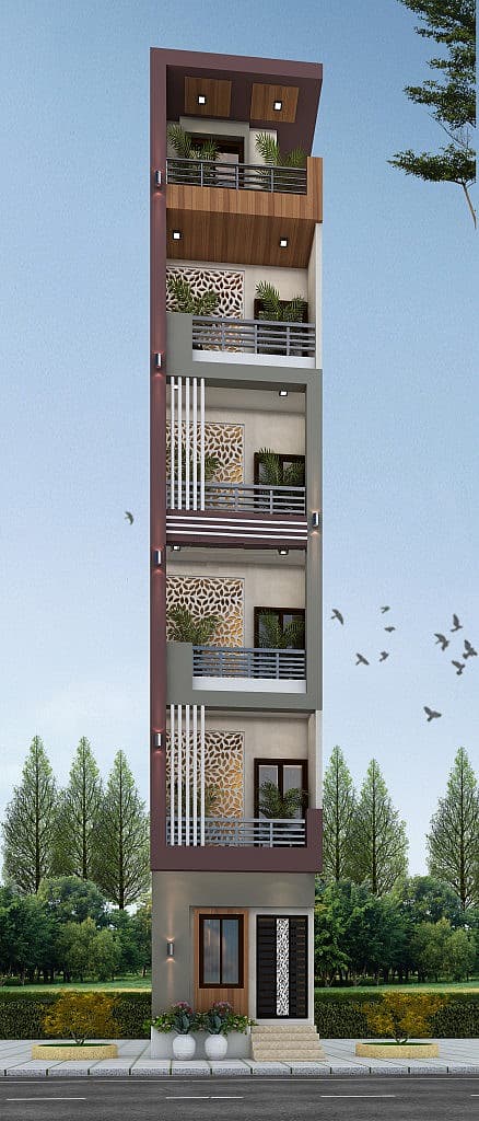11X34 Multi Storey Residential Plan
