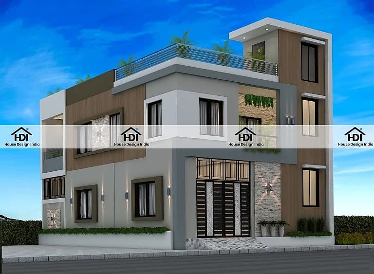 30X45 House Plan- 1350 sq ft Residential House Design at Sitapur — photo 1 — Project ID 7077