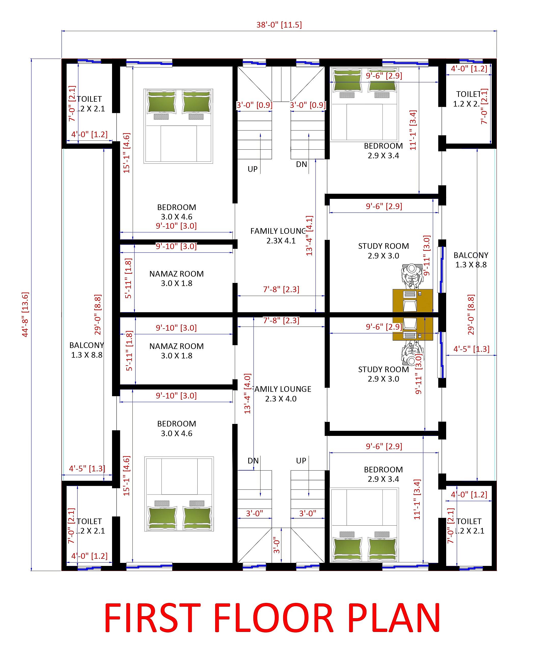 50X65 House Plan- 3250 sq ft Residential House Design at Mangor Hill thumbnail 2 — Project ID 7085