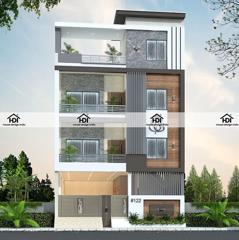 30X40 House With Shop Plan- 1200 sq ft Residential Cum Commercial House Design At Lalitpur — photo 1 — Project ID 7100