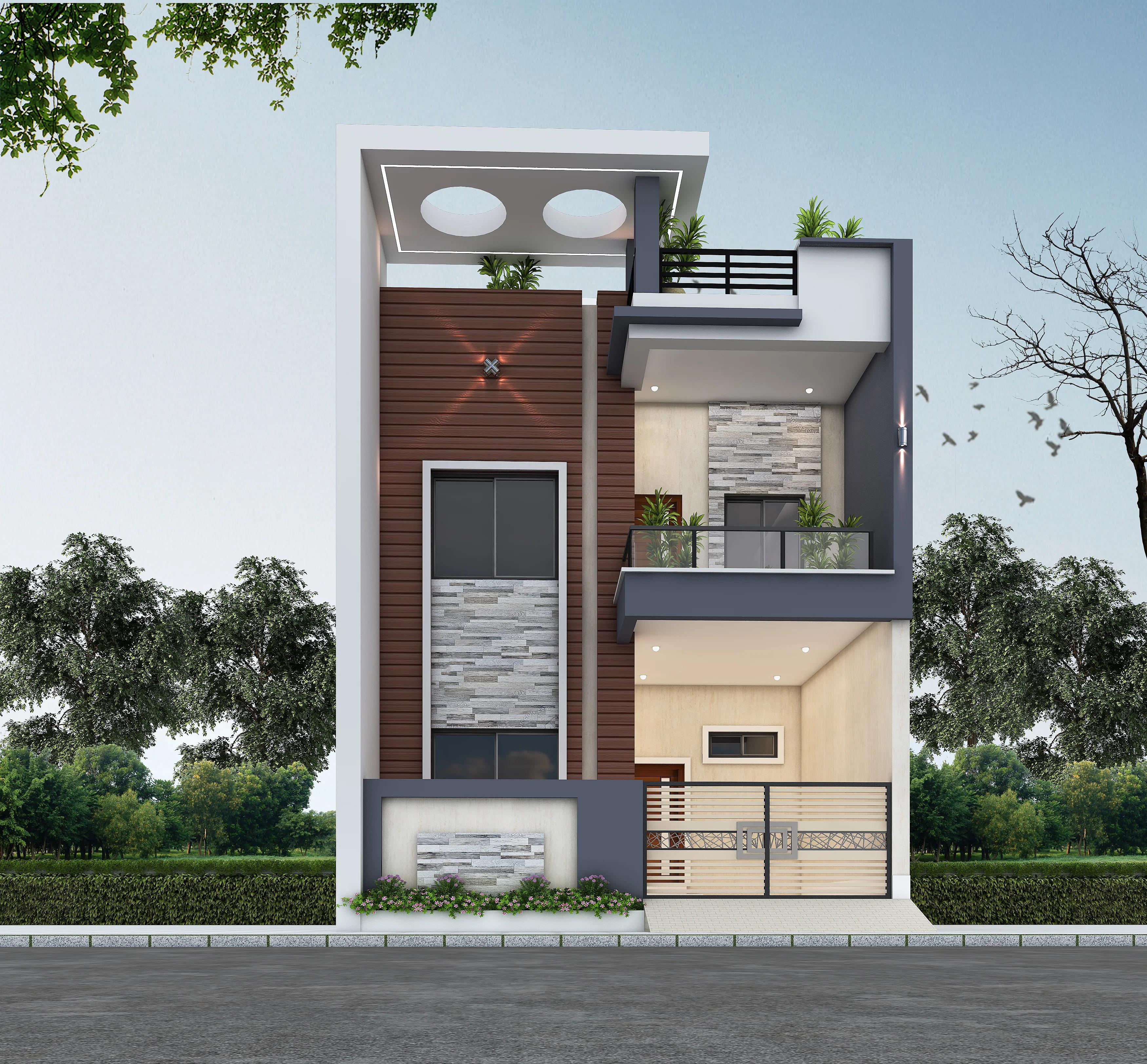 24X55 House plan- 1320 sqft Residential Cum Commercial house design At Agra [UP]