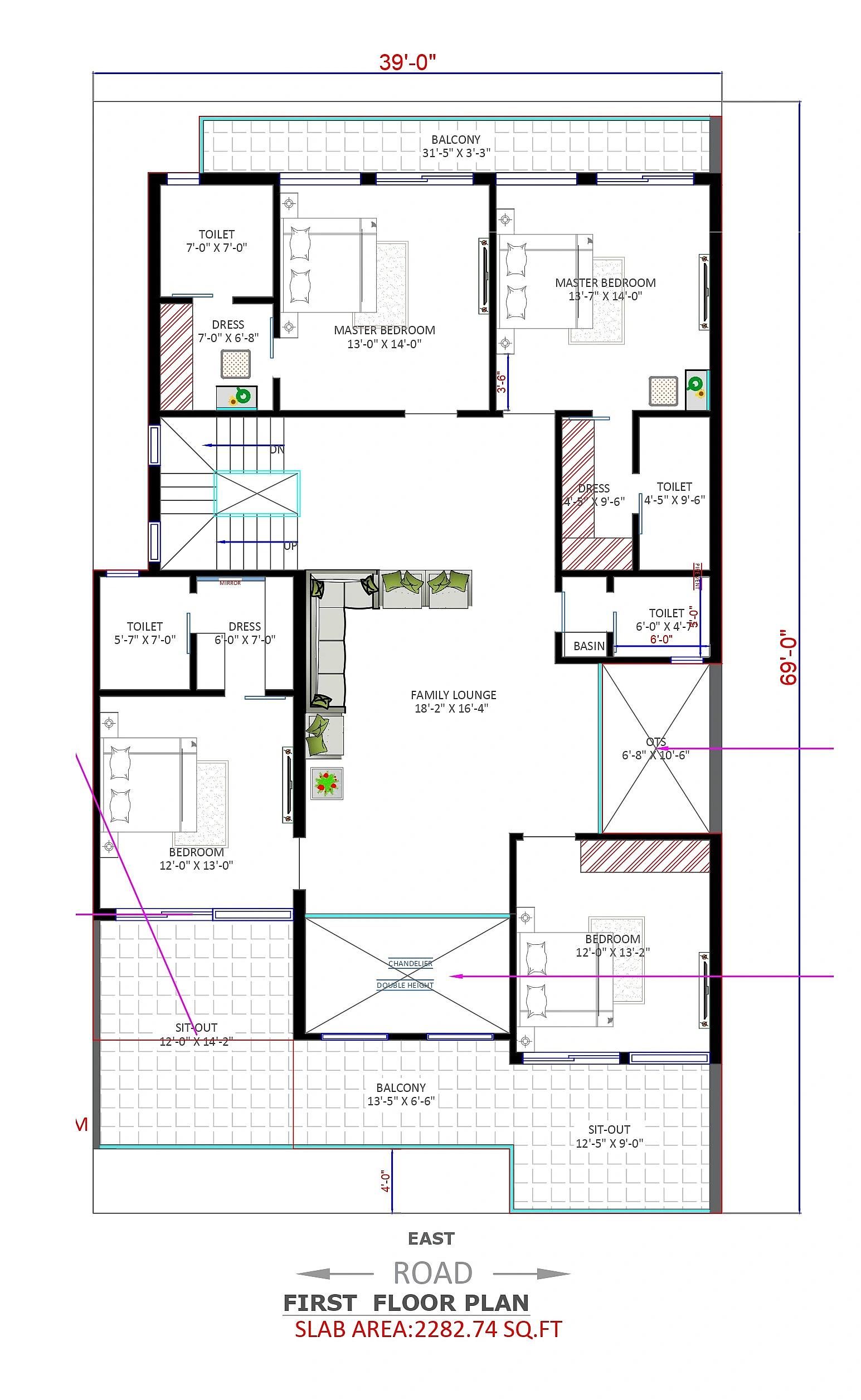40X70 House Plan- 2800 sq ft Residential House Design at Bhilwara [RJ]