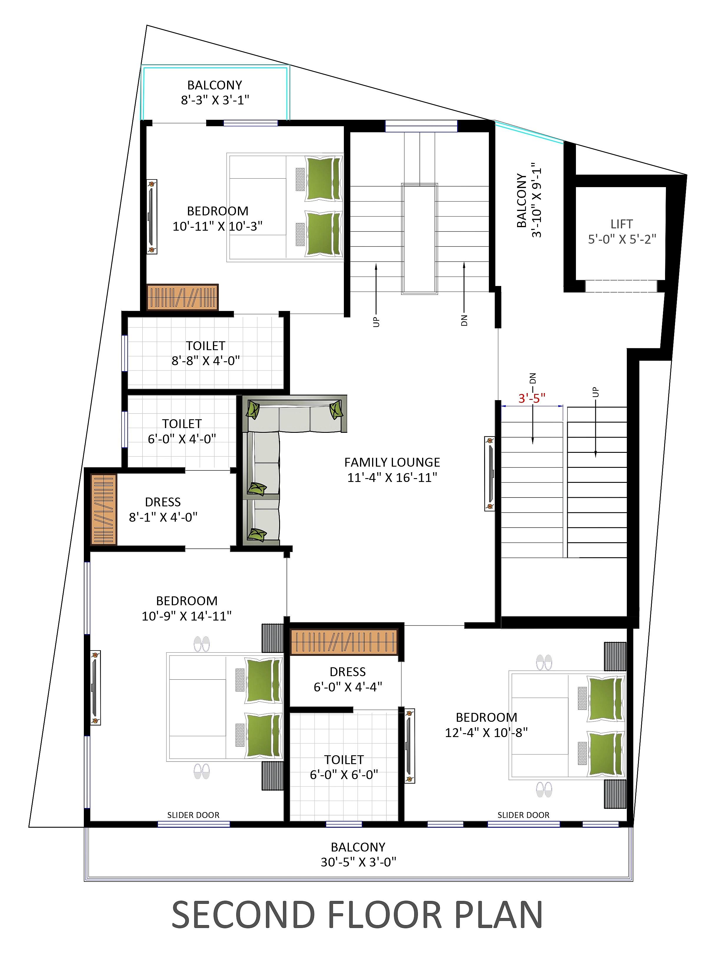 32X38 Commercial Hall With Residential House Plan- 1216 sq ft Residential Cum Commercial House Design at Guna [MP]