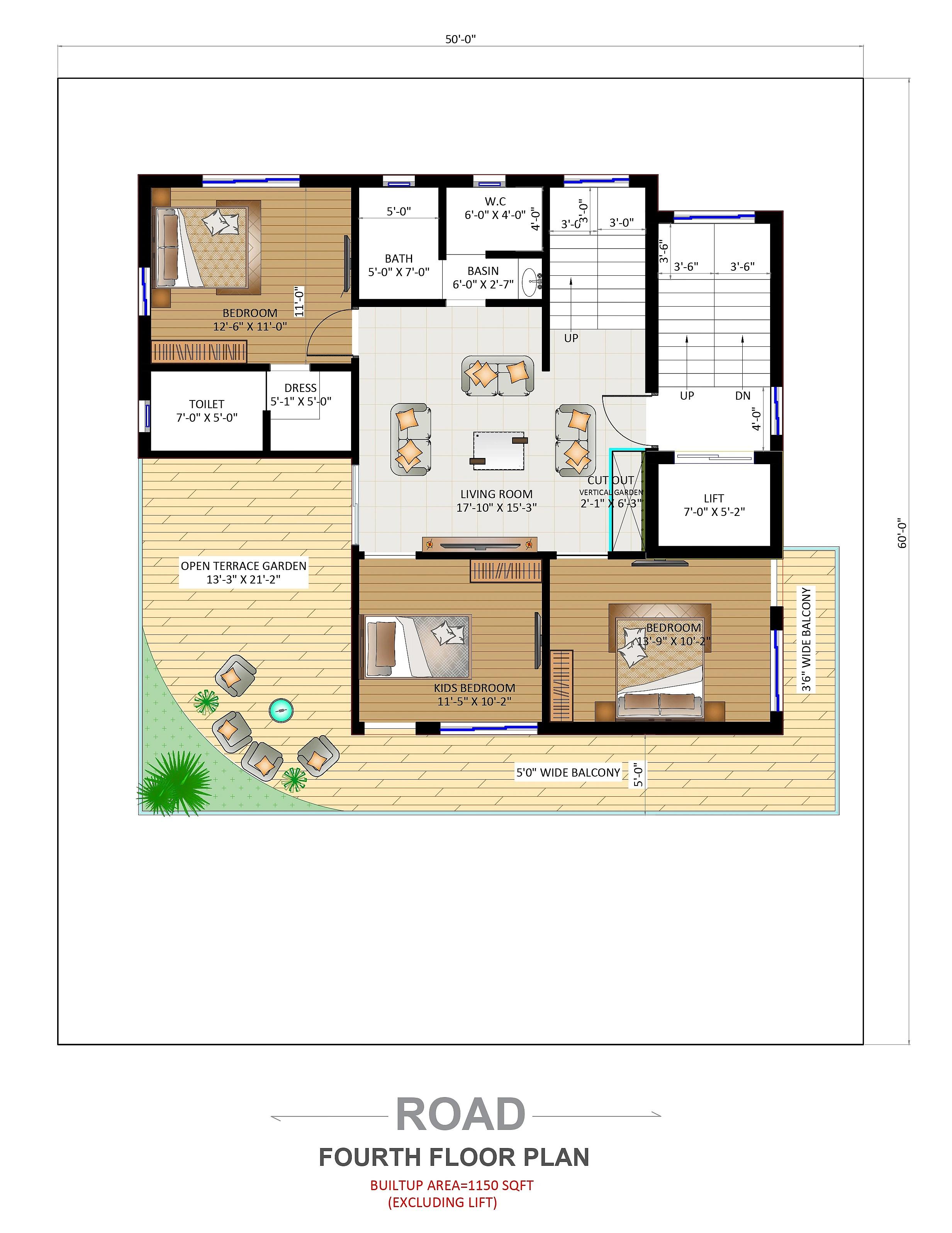 50X60 House With Office Plan- 3000 sq ft Residential Cum Commercial House Design at Pune thumbnail 2 — Project ID 7175