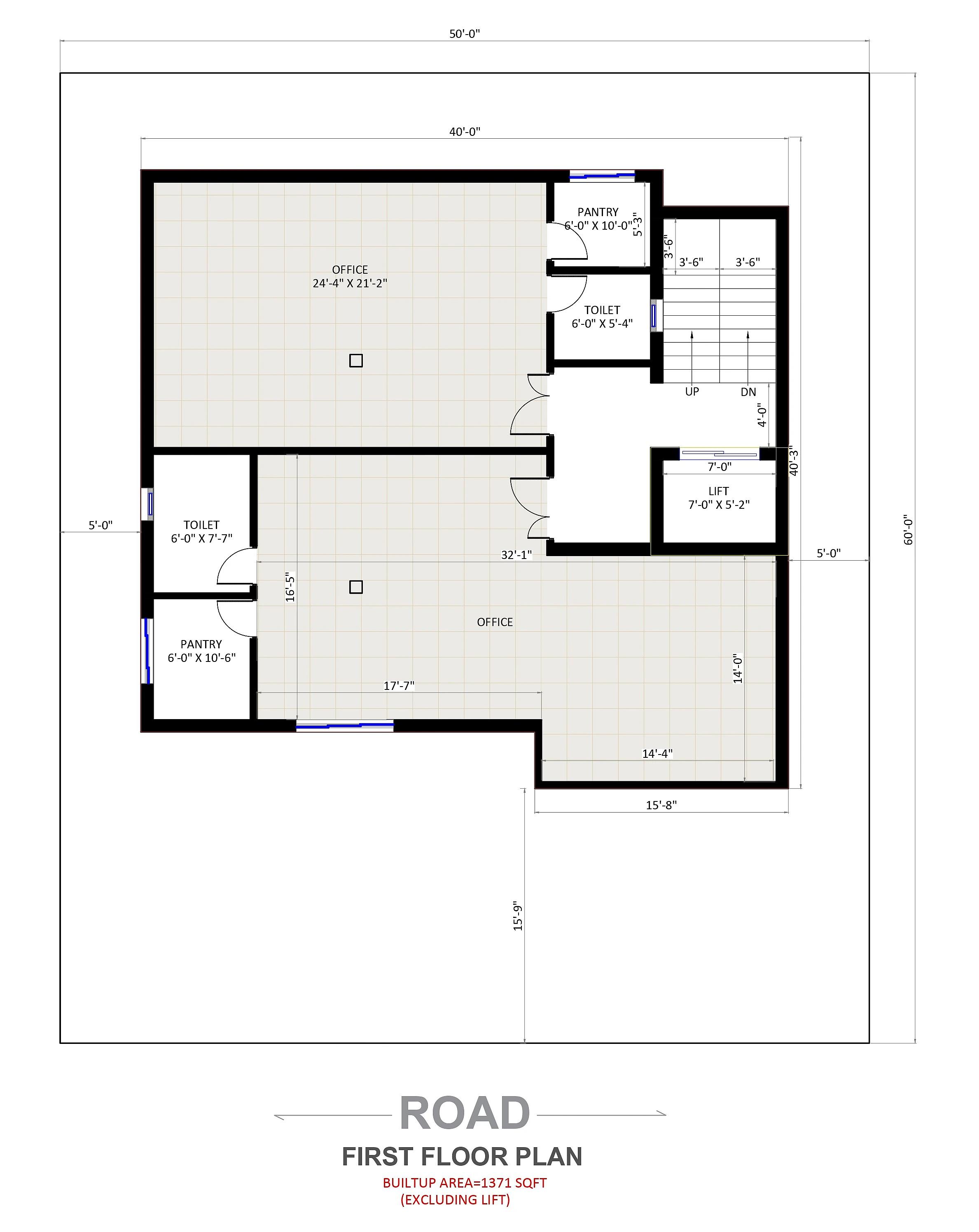 50X60 House With Office Plan- 3000 sq ft Residential Cum Commercial House Design at Pune thumbnail 5 — Project ID 7175