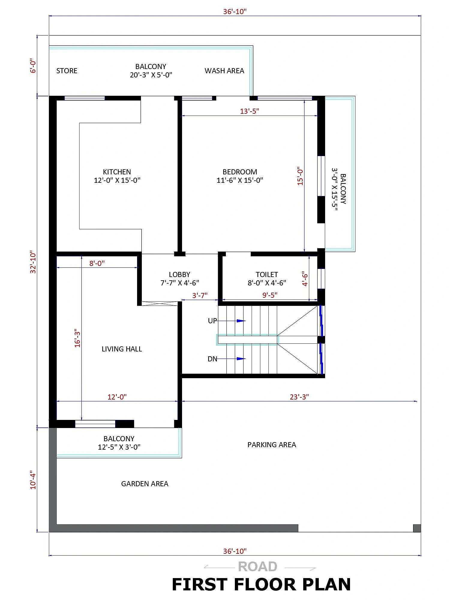 36X42 House Plan- 1512 sq ft Residential House Design at Jalgaon thumbnail 3 — Project ID 7180