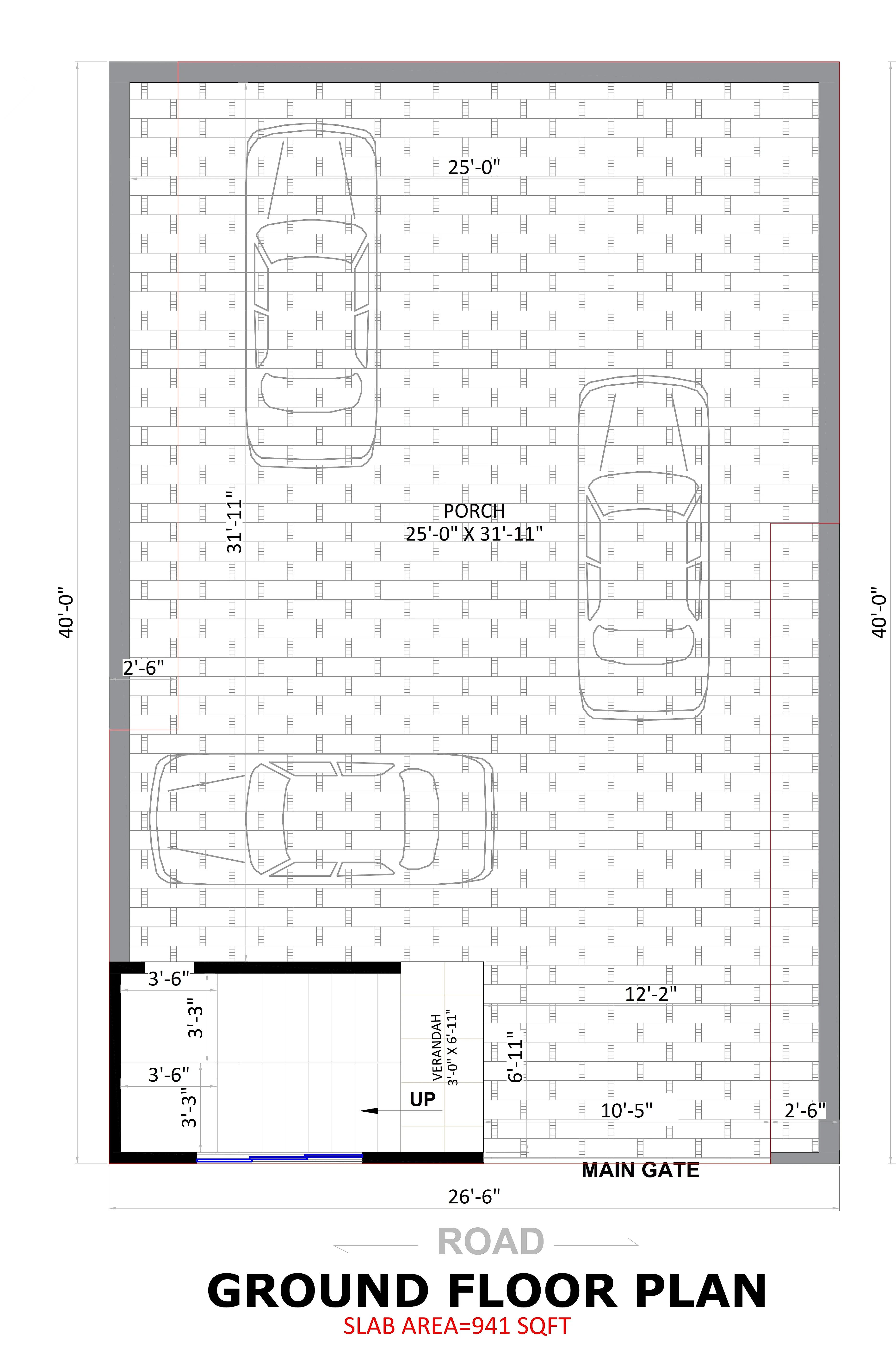 26X40 Residential House with Rental House Plan- 1040 sq ft Residential House Design at Bangalore thumbnail 4 — Project ID 7195