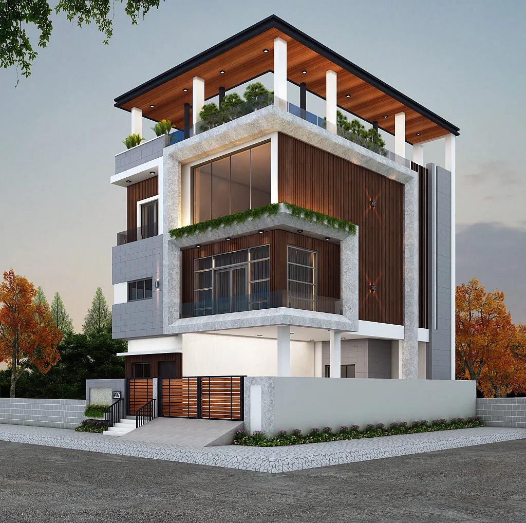 36X50 House With Office Plan- 1800 sq ft Residential Cum Commercial House Design at Hyderabad thumbnail 4 — Project ID 7197