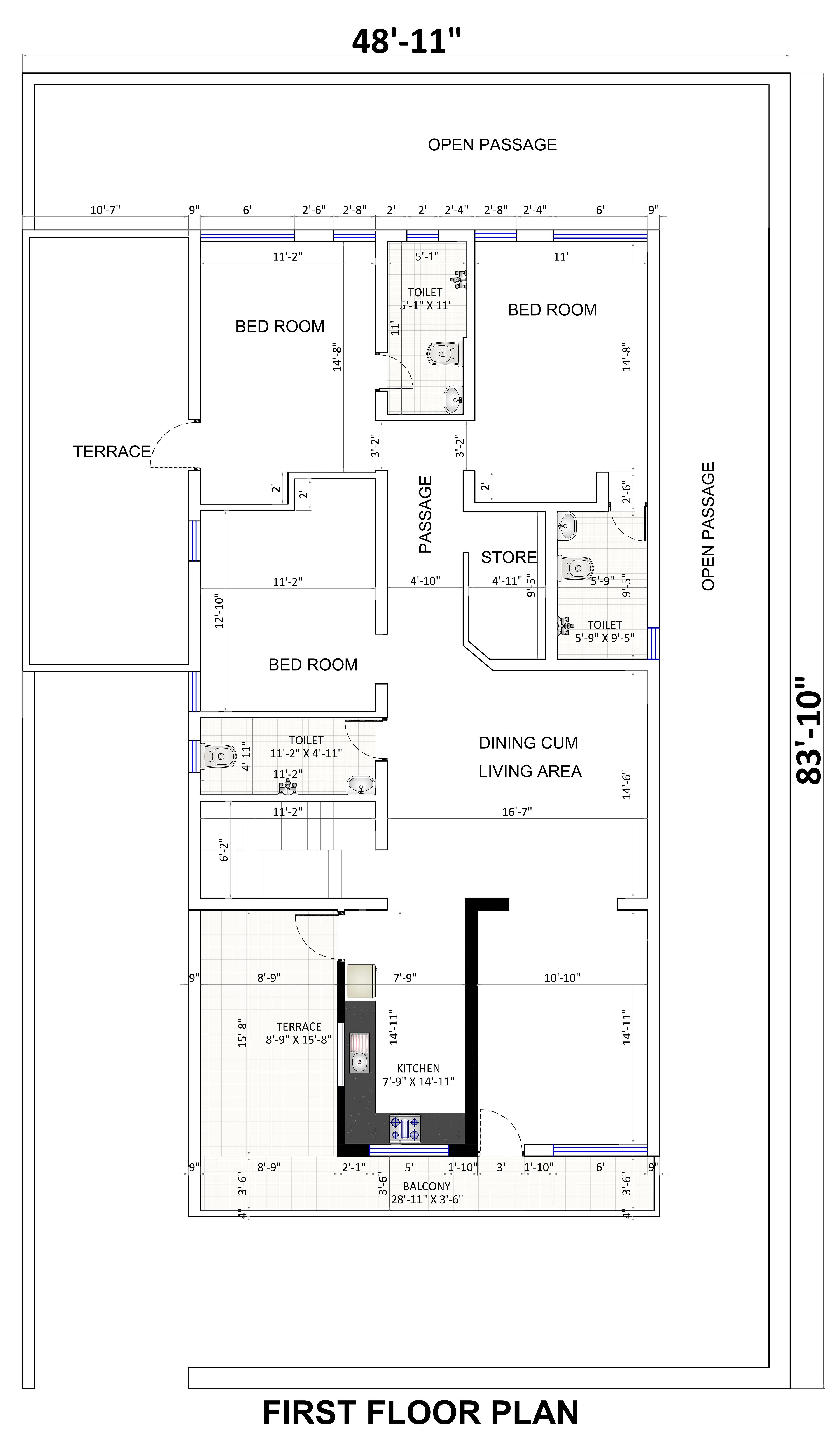 50X84 House plan- 4200 sqft Residential house design At Udaipur thumbnail 3 — Project ID 7206