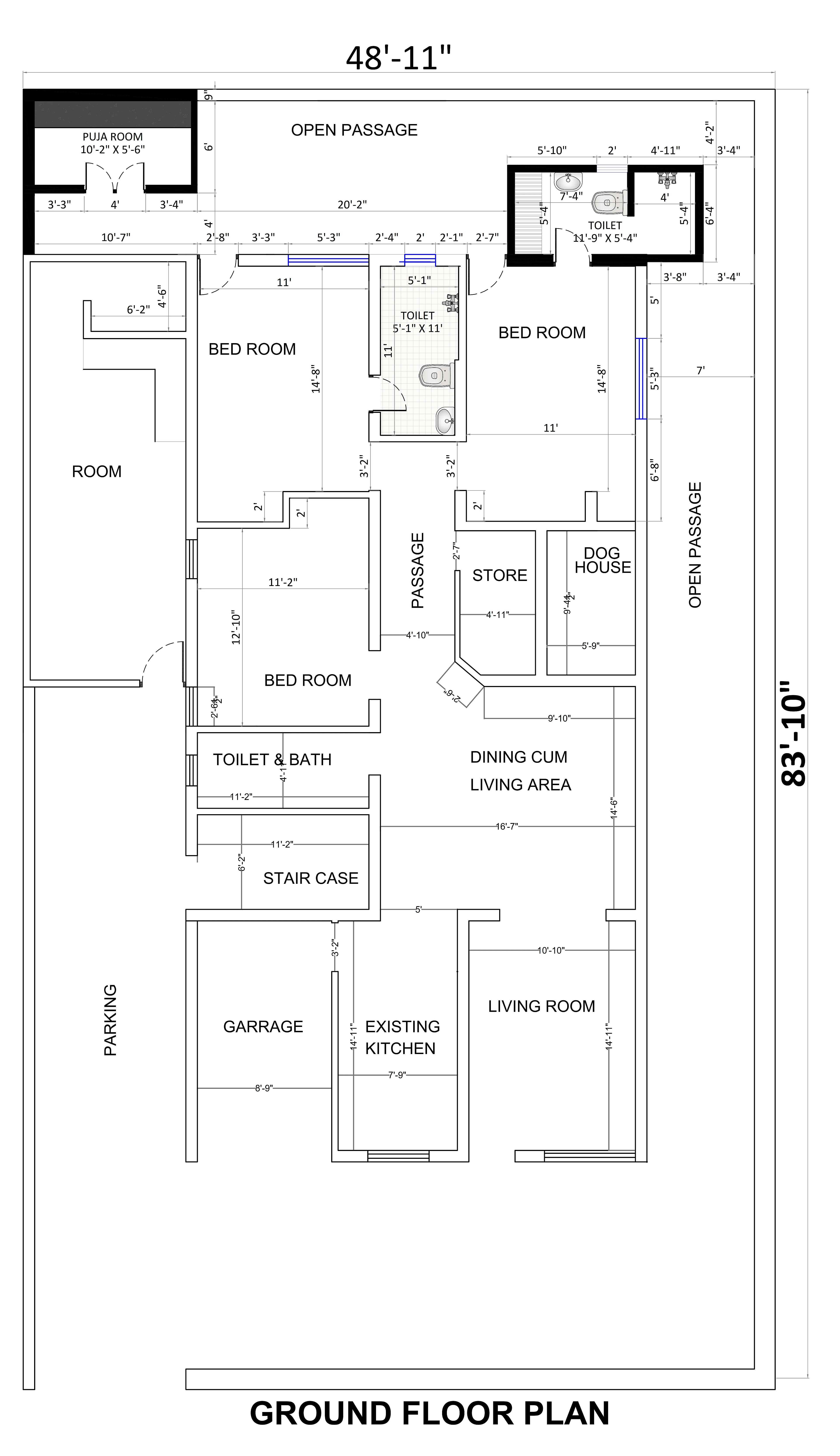 50X84 House plan- 4200 sqft Residential house design At Udaipur thumbnail 4 — Project ID 7206