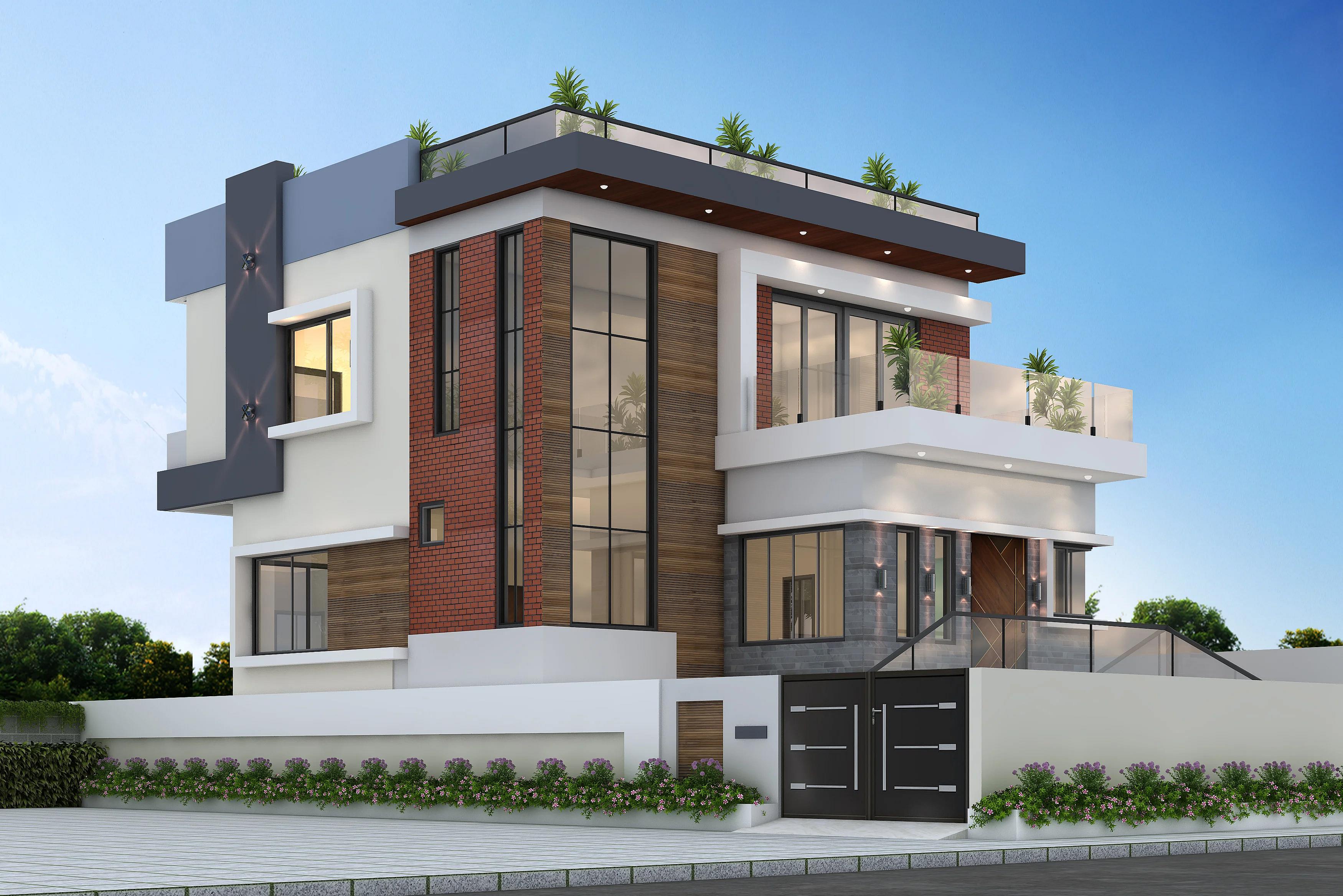 40X60 House Plan- 2400 sq ft Residential House Design at Bahruch [GJ]