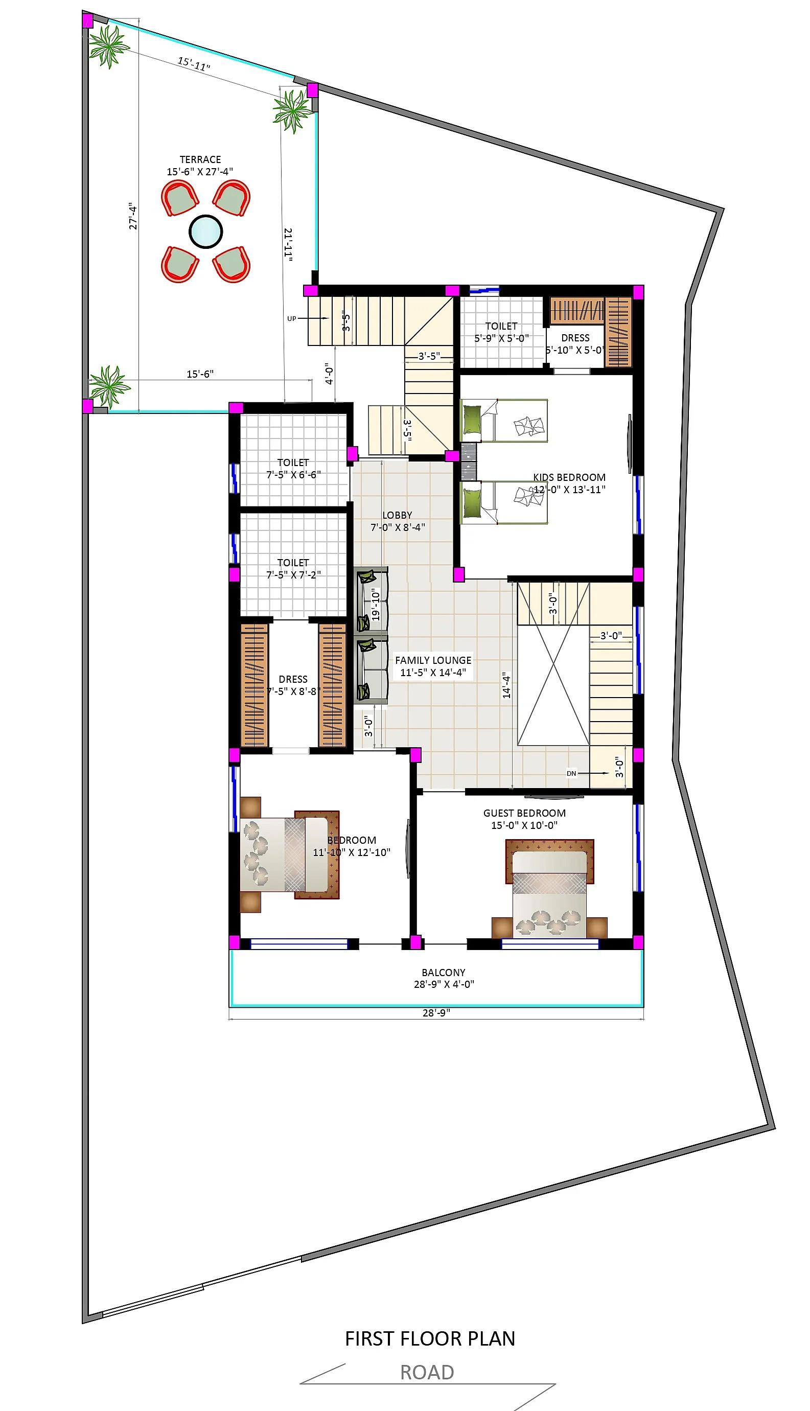 35X50 House Plan- 1750 sq ft Residential House Design at Kotdwara thumbnail 2 — Project ID 7220