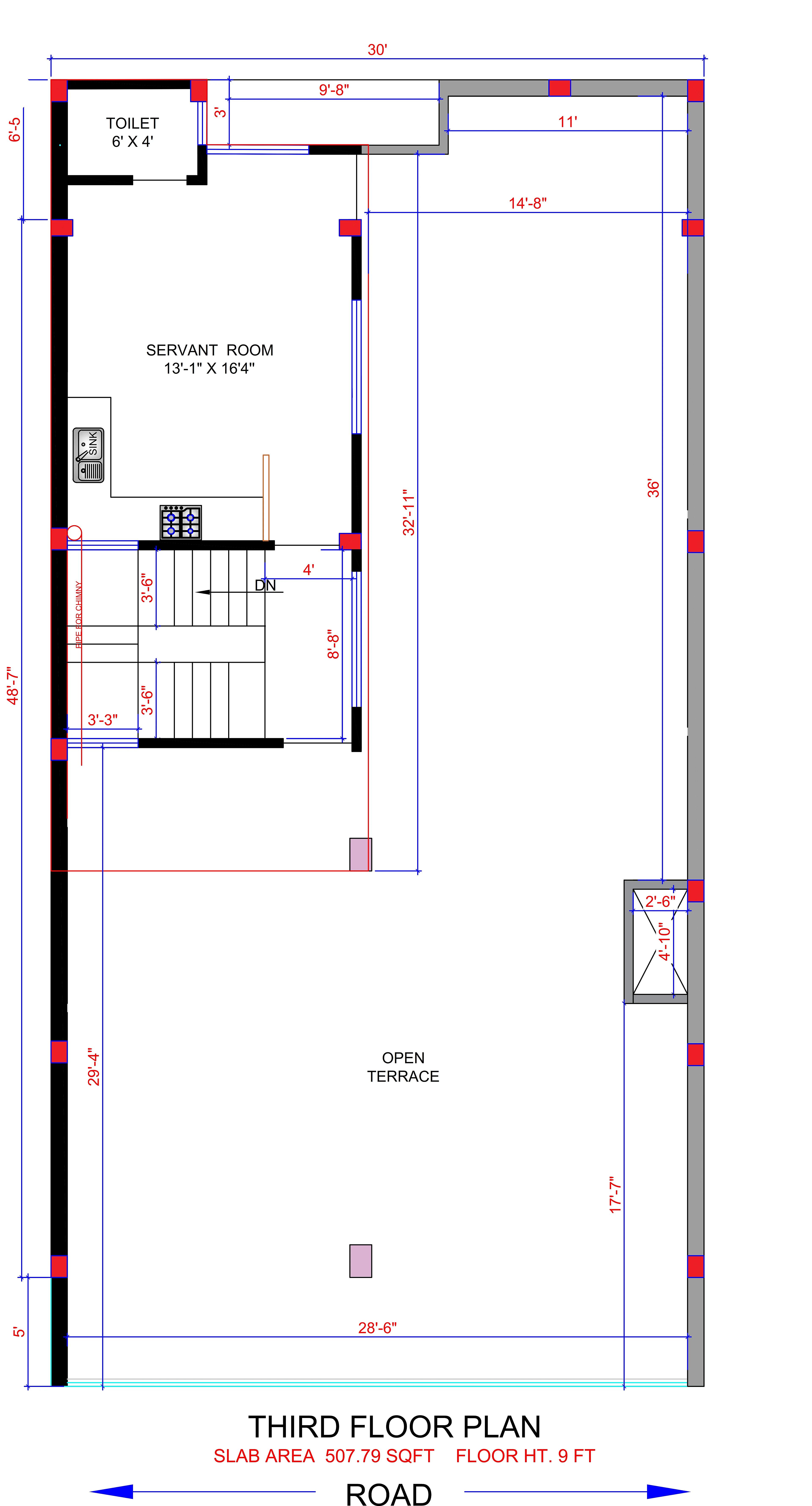 30X60 Residential With Rental Apartment Plan- 1800 sq ft Residential Cum Commercial House Design at NewDelhi thumbnail 2 — Project ID 7231