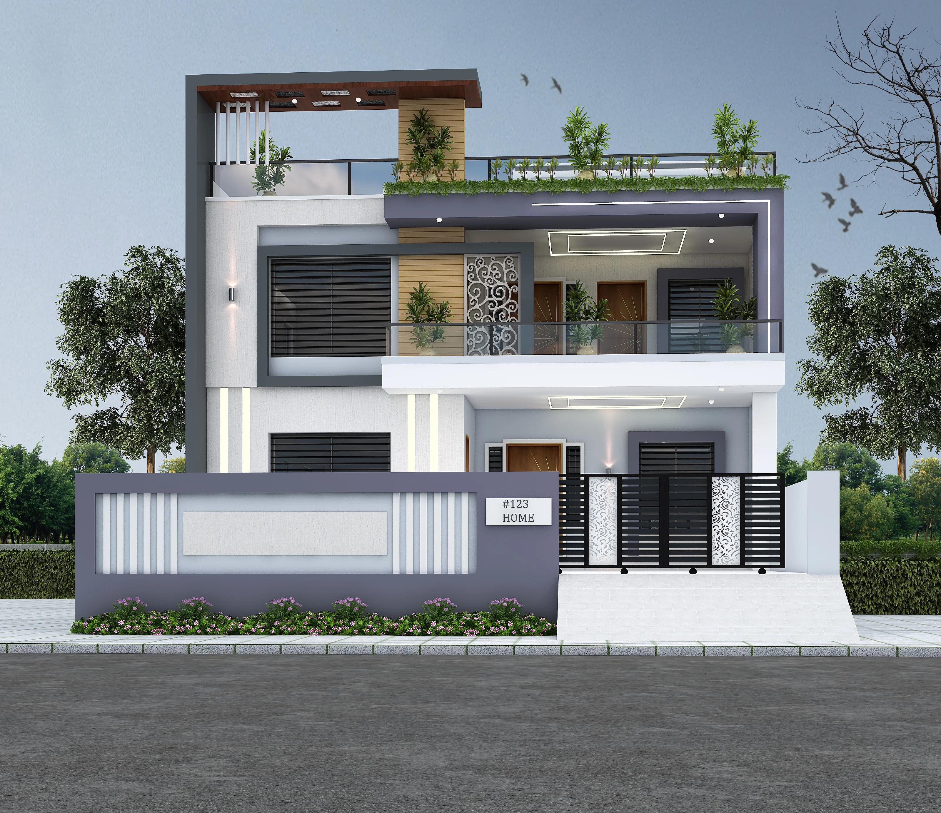 38X50 House Plan- 1900 sq ft Residential House Design at Faridabad [HR]