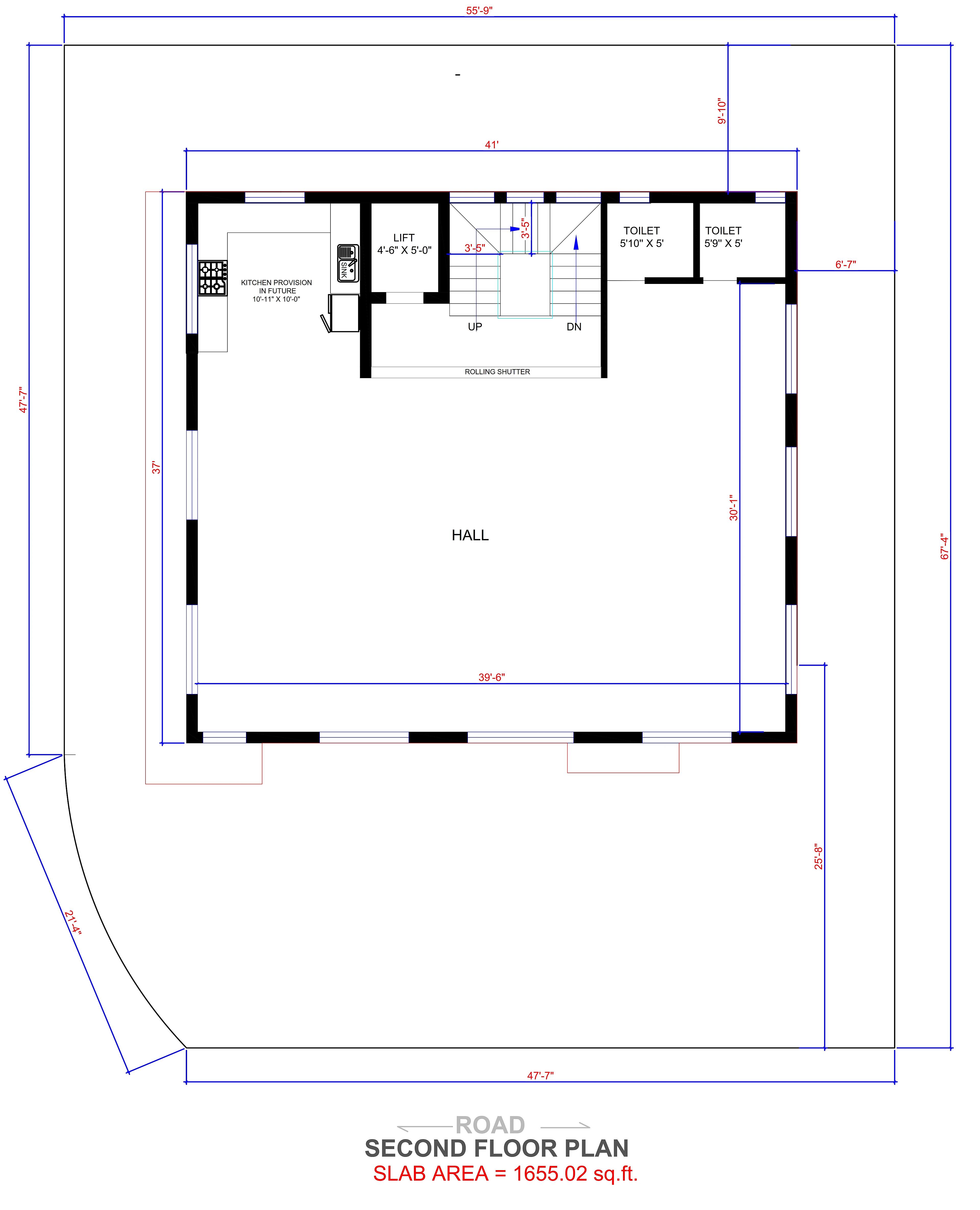 56X70 Shopping Complex With Residential House Plan- 3920 sq ft Residential Cum Commercial House Design at Anand thumbnail 3 — Project ID 7259