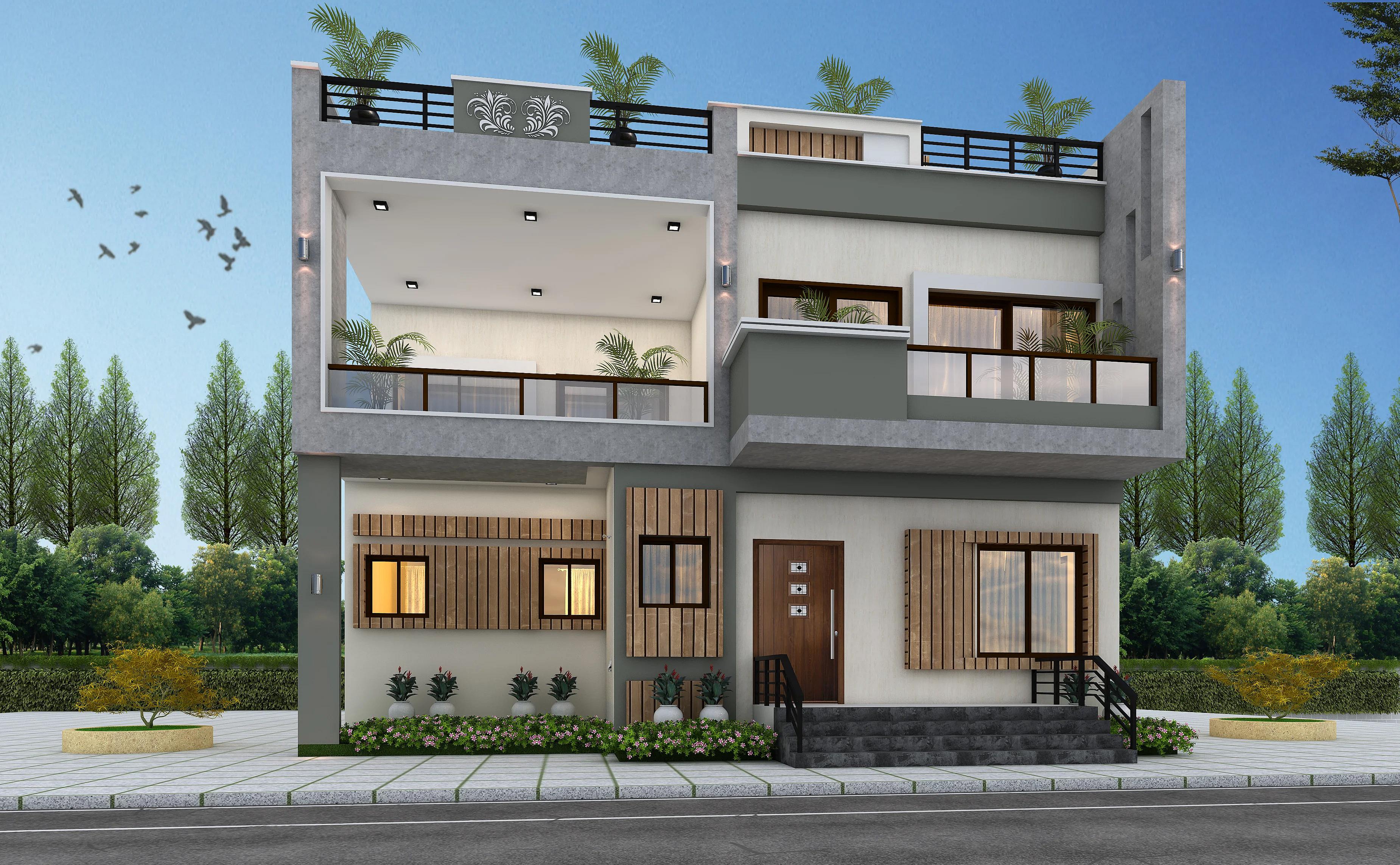 54X80 House Plan- 4320 sq ft Residential House Design At Hyderabad thumbnail 1 — Project ID 7307
