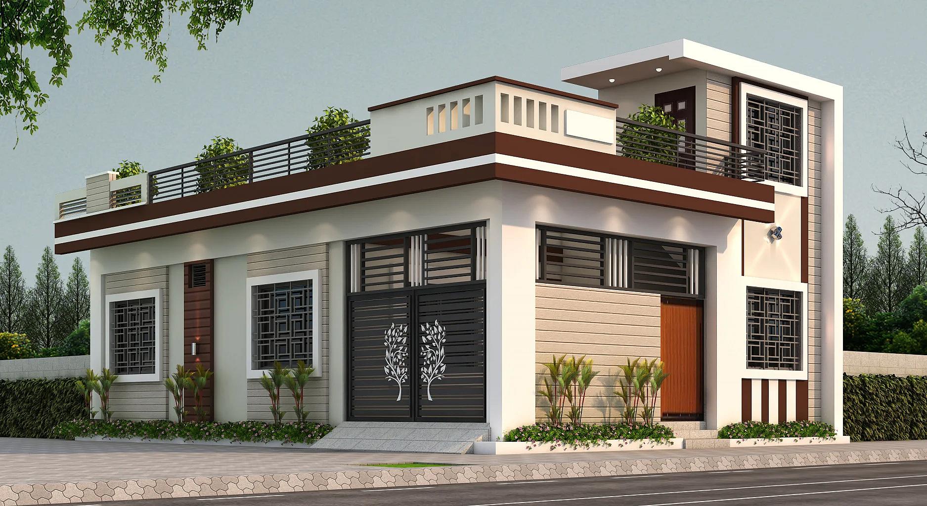 40X30 House Plan- 1200 sq ft Residential House Design at Pune [MH]