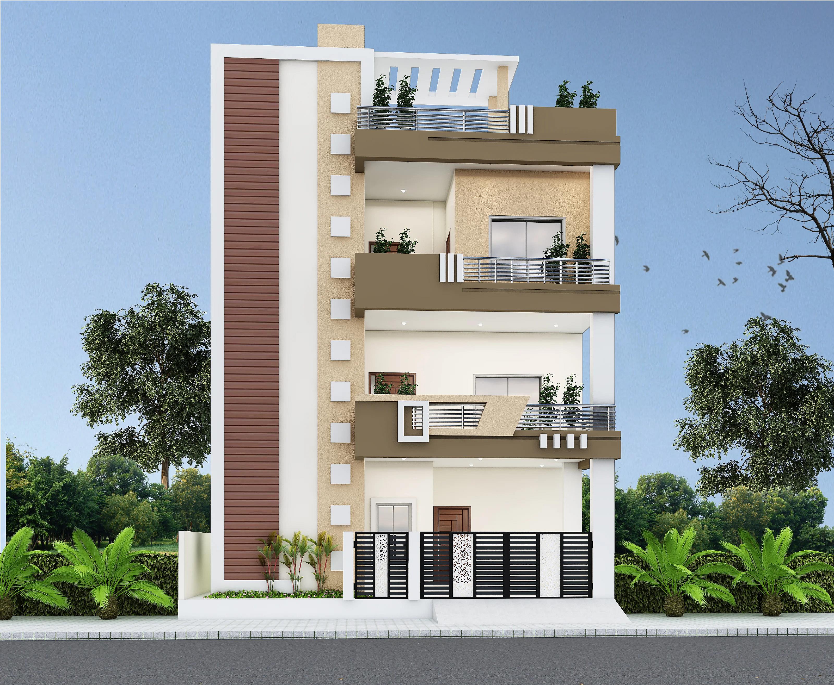38X70 Residential House with Rental House Plan- 2660 sq ft Residential Cum Commercial House Design at Bhubaneswar [OR]