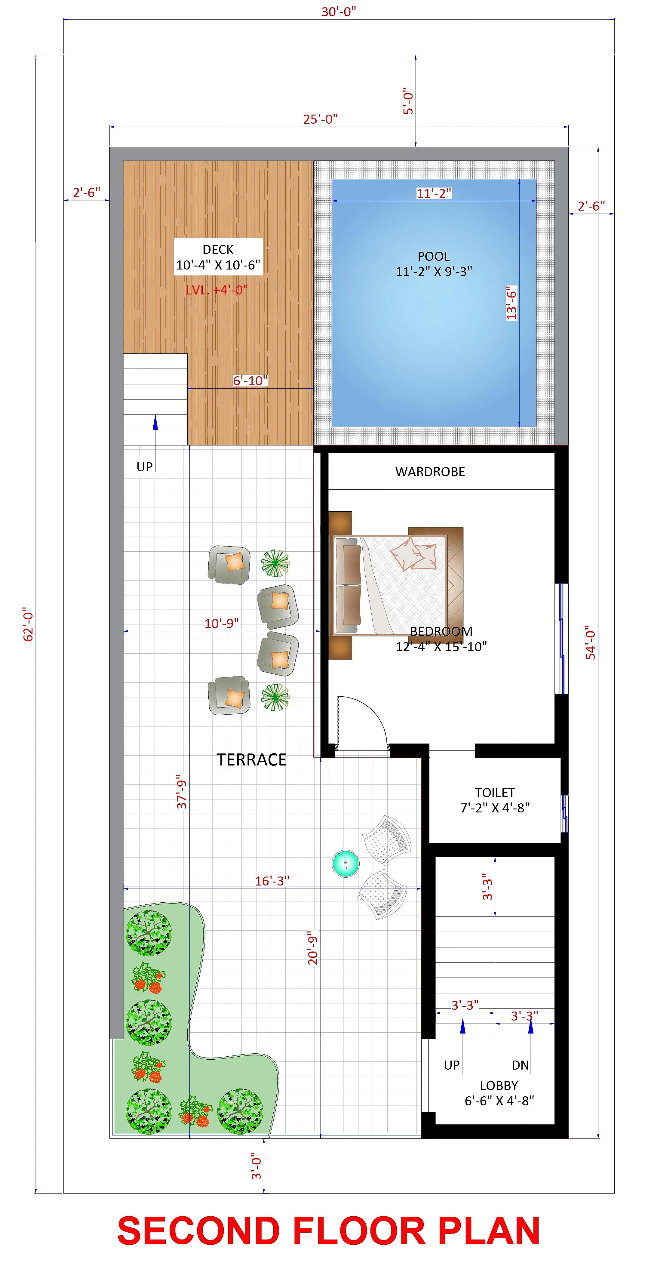 30X62 House Plan- 1860 sq ft Residential House Design at Vellore thumbnail 2 — Project ID 7336
