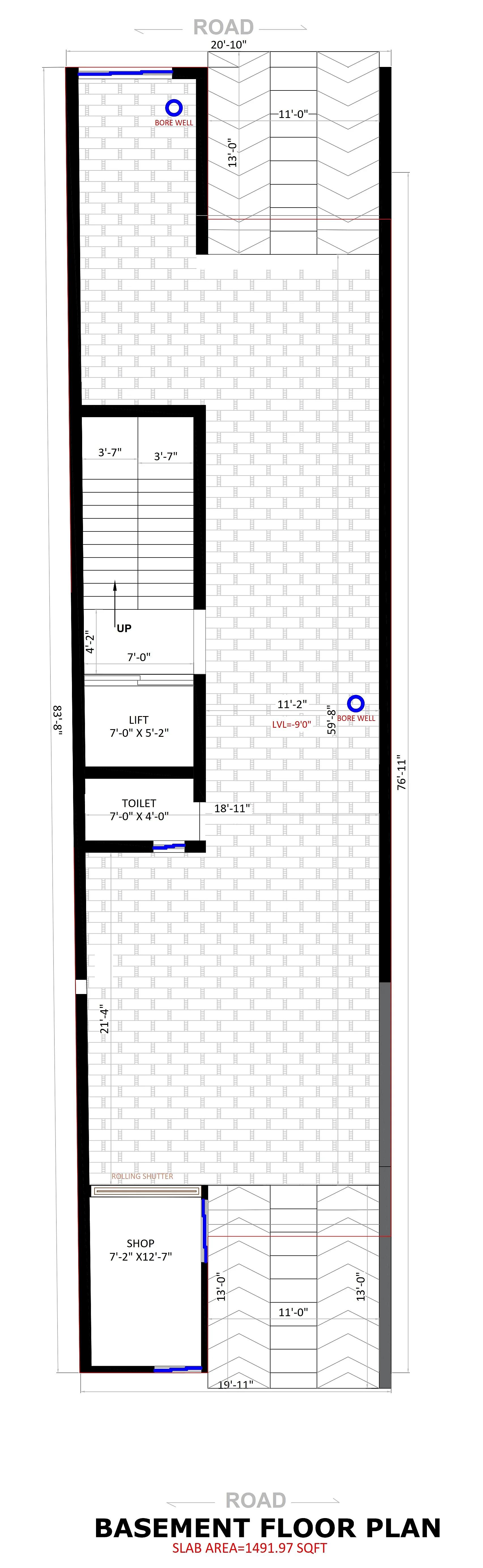 20X80 House With Office plan- 1600 sqft Residential Cum Commercial house design At Kanpur thumbnail 3 — Project ID 7344