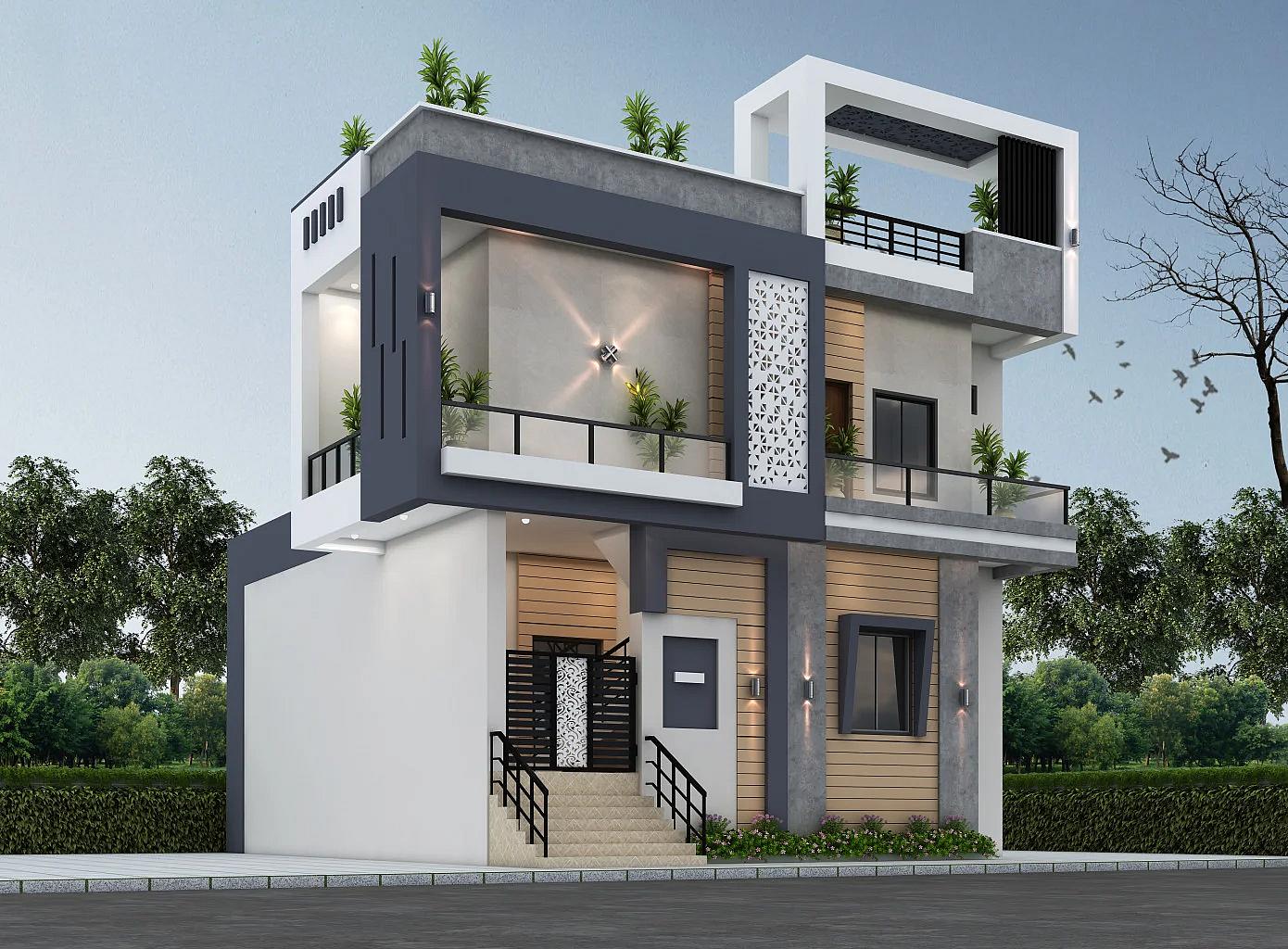 26X35 House Plan- 910 sq ft Residential House Design at Madurai [TN]