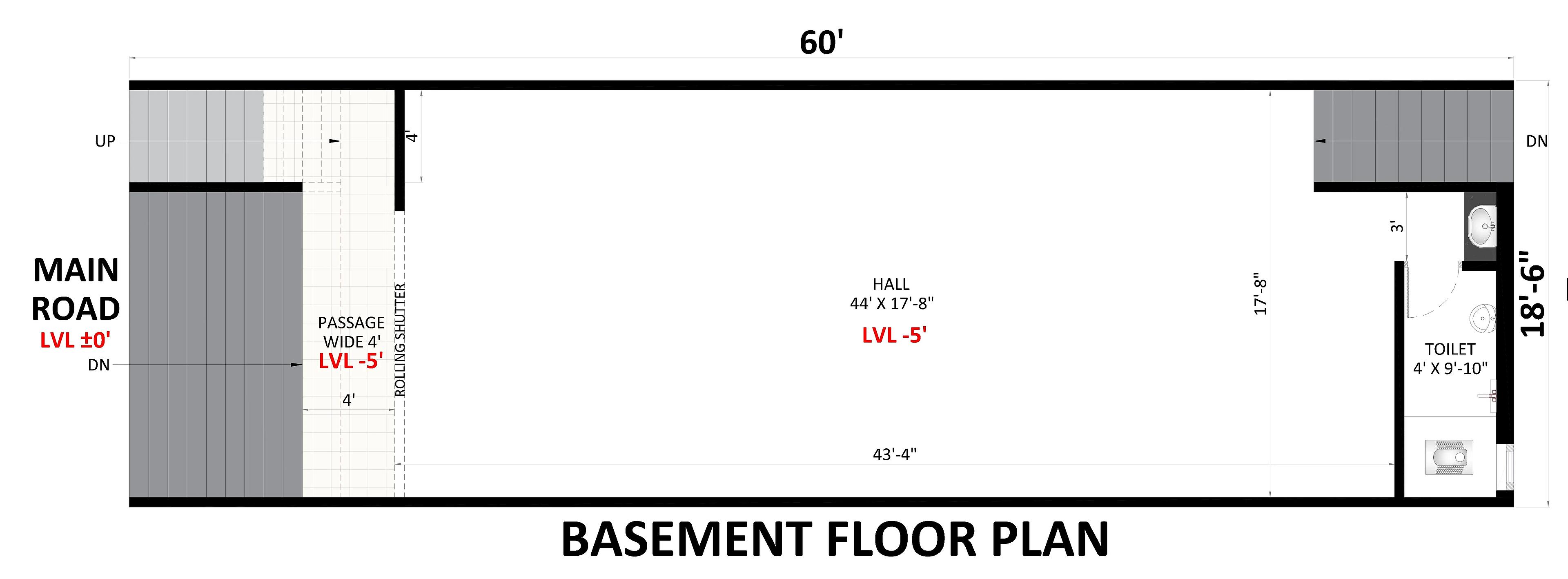 60X20 Shopping Complex With Hotel Plan- 1200 sq ft Commercial House Design at Ayodhya thumbnail 4 — Project ID 7357