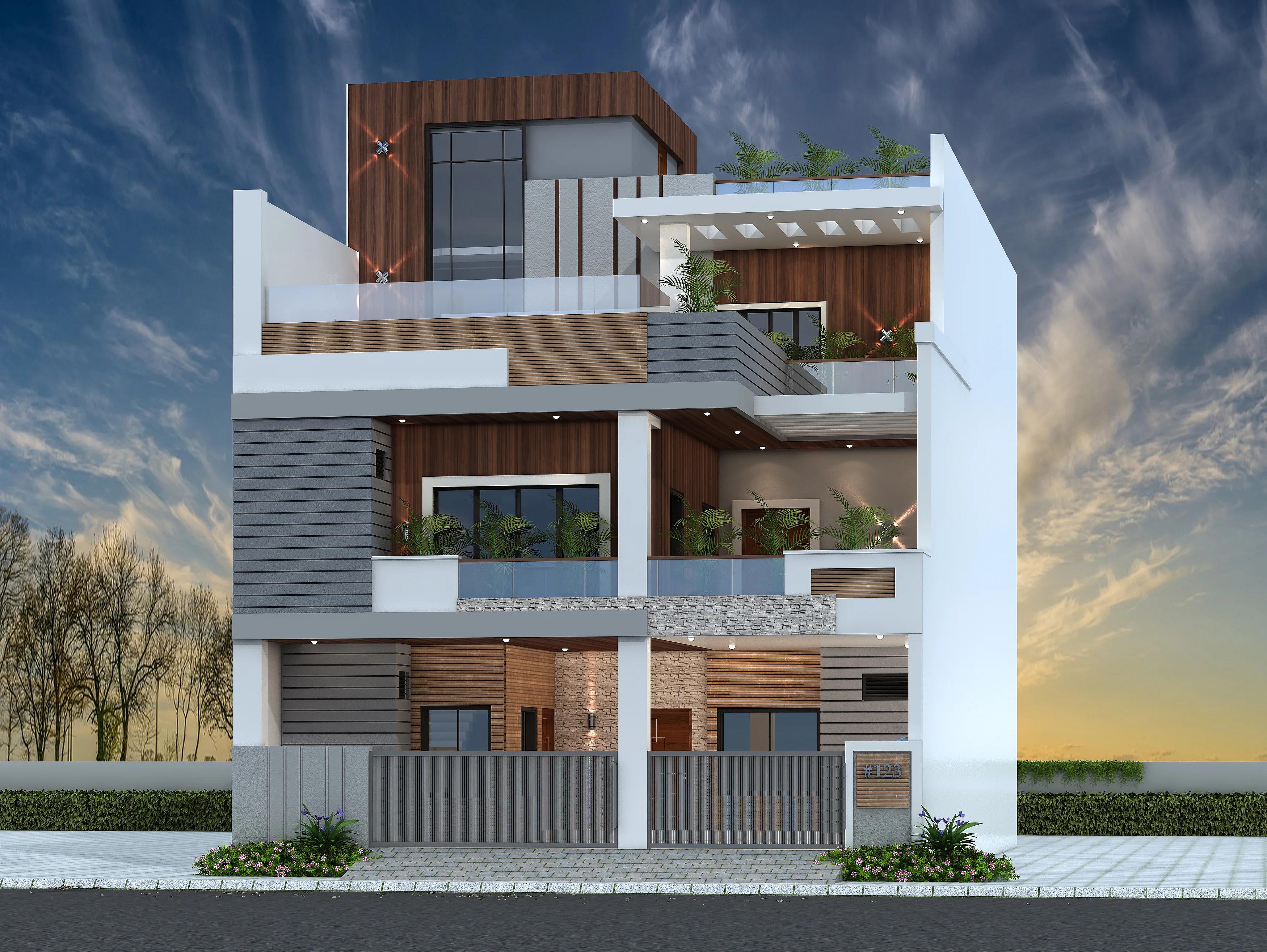 35X60 House with Swimming Pool plan- 2100 sqft Residential house design At Indore